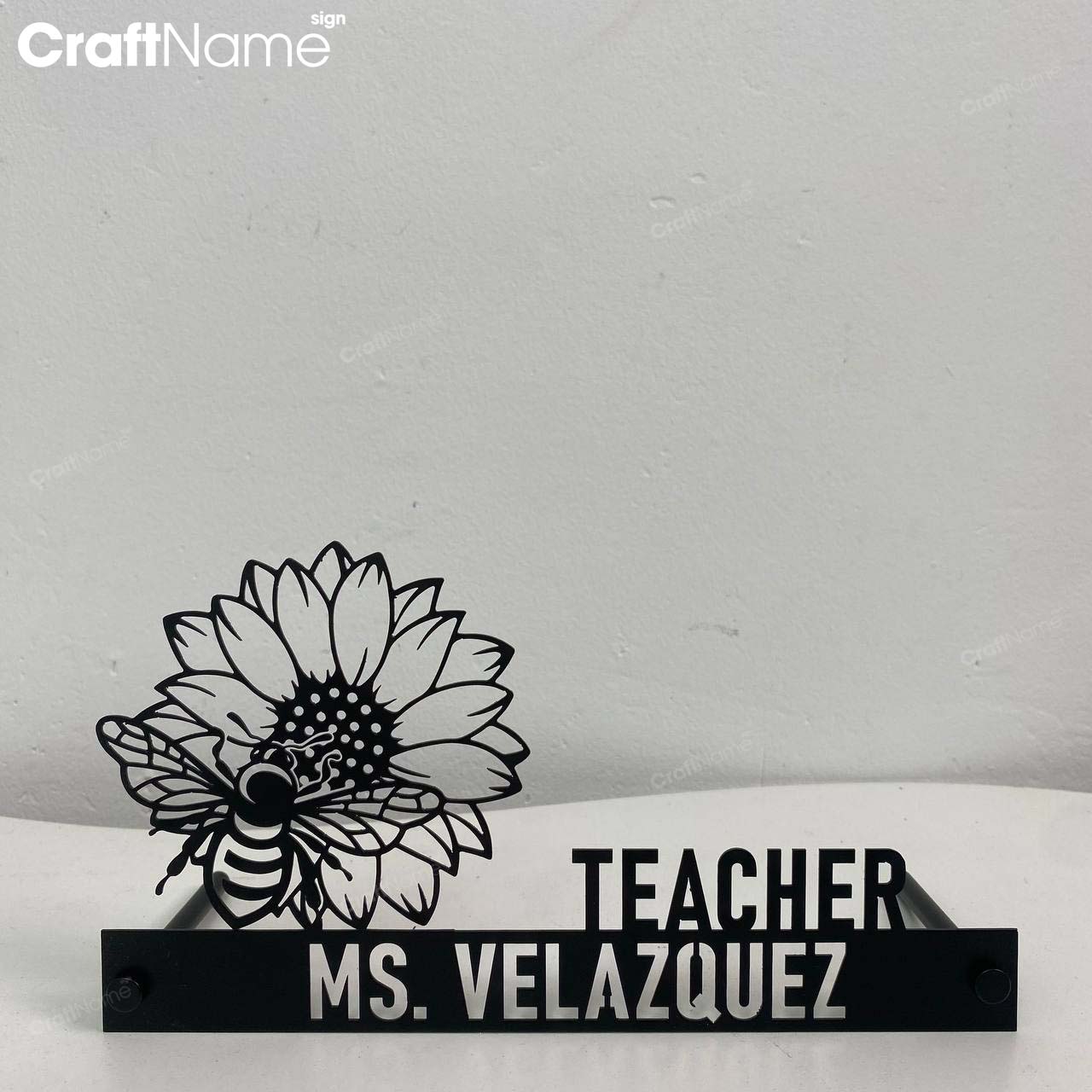 Custom Bee Lover Desk Name Plate