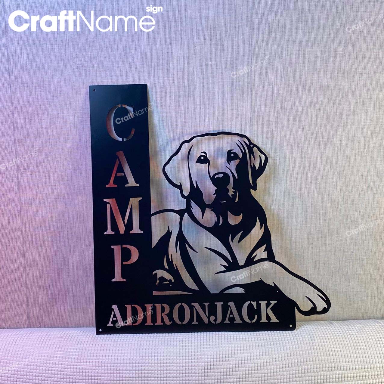 Custom Deer House Number Metal Address Sign