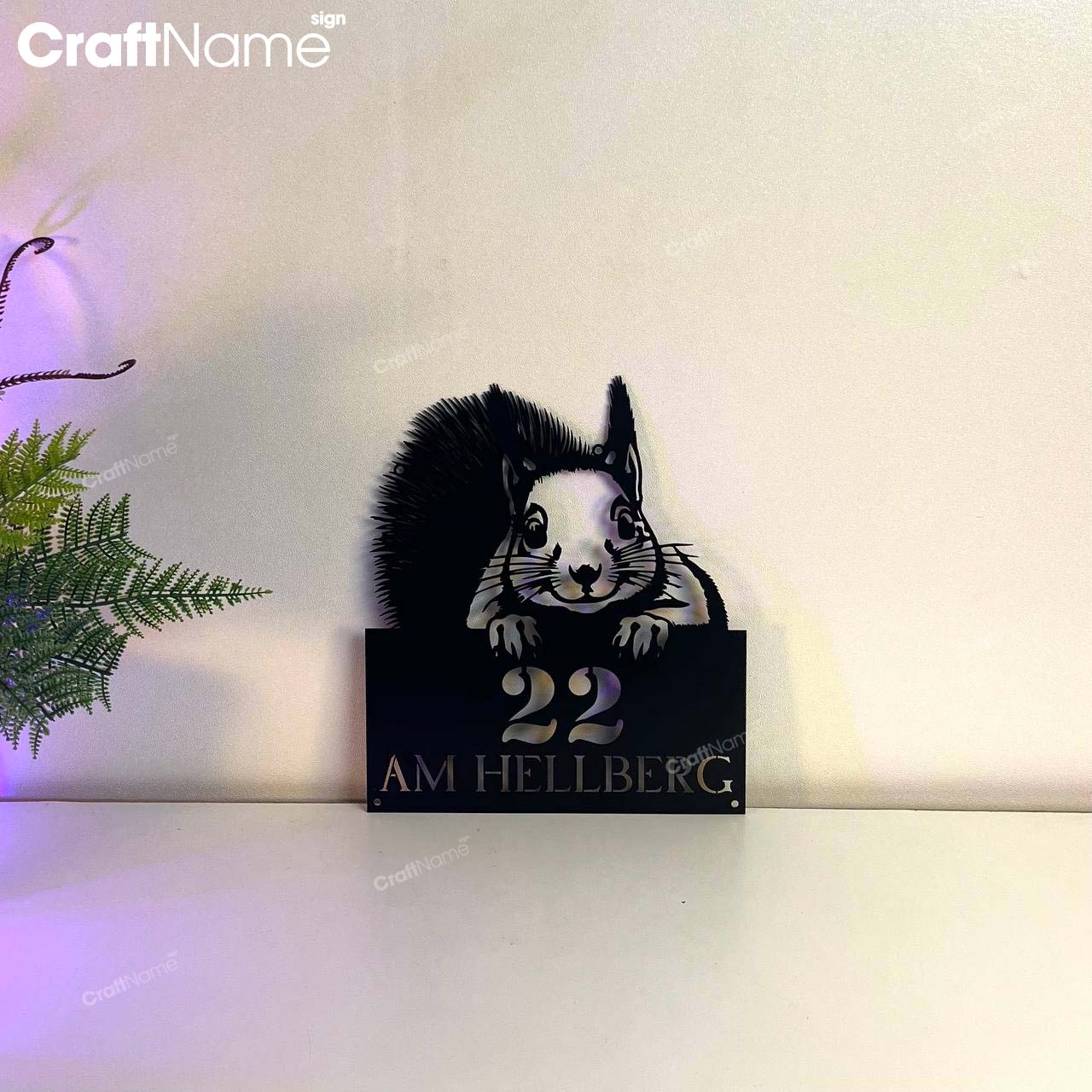 Personalized Modern Number Metal Address Sign