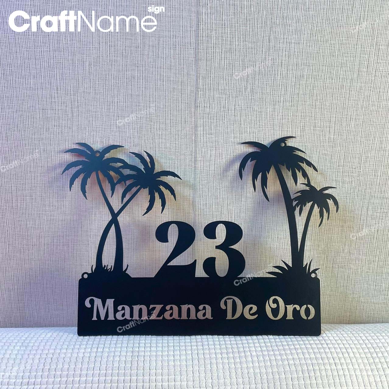 Personalized Palm Tree House Number