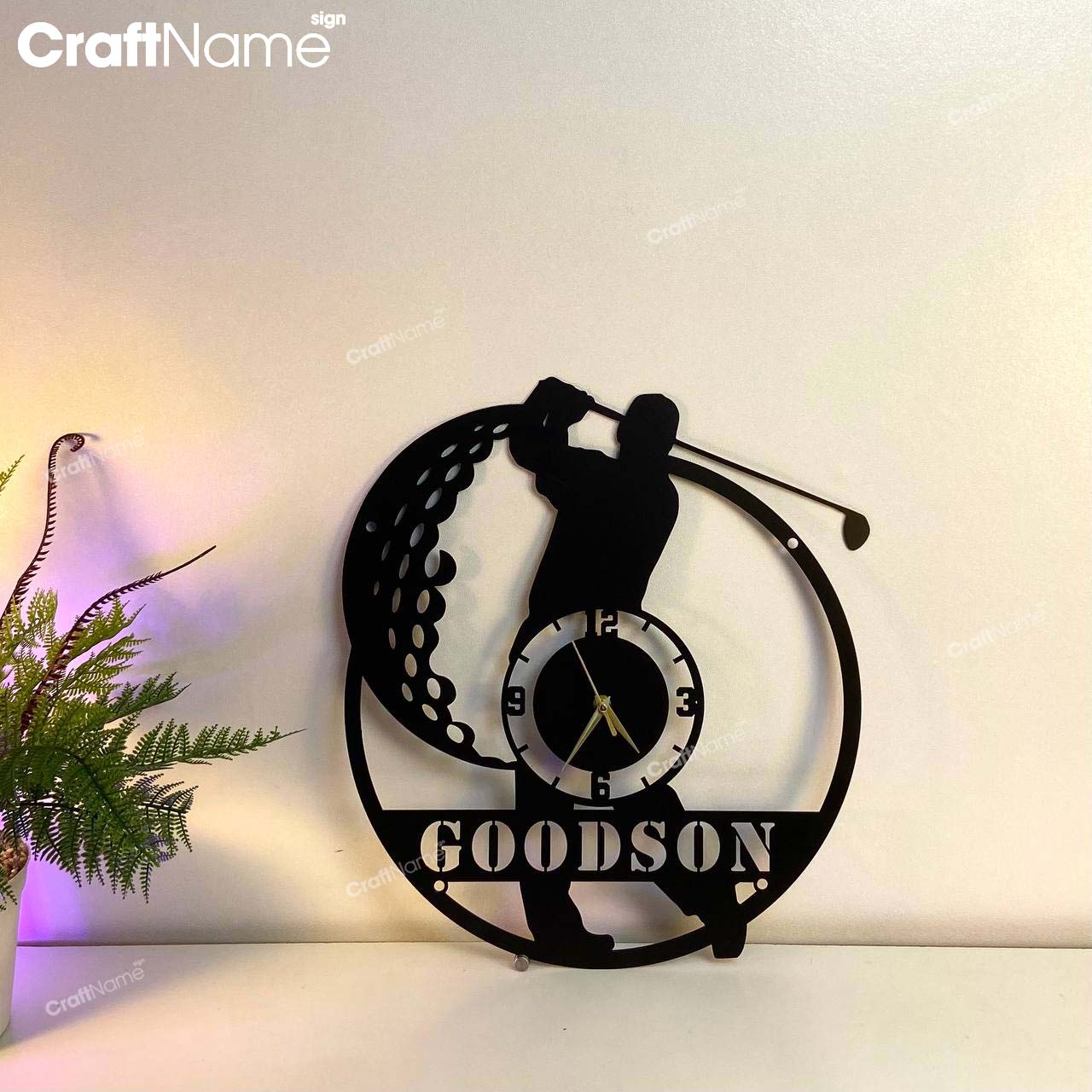 Custom Golfer Wall Clock