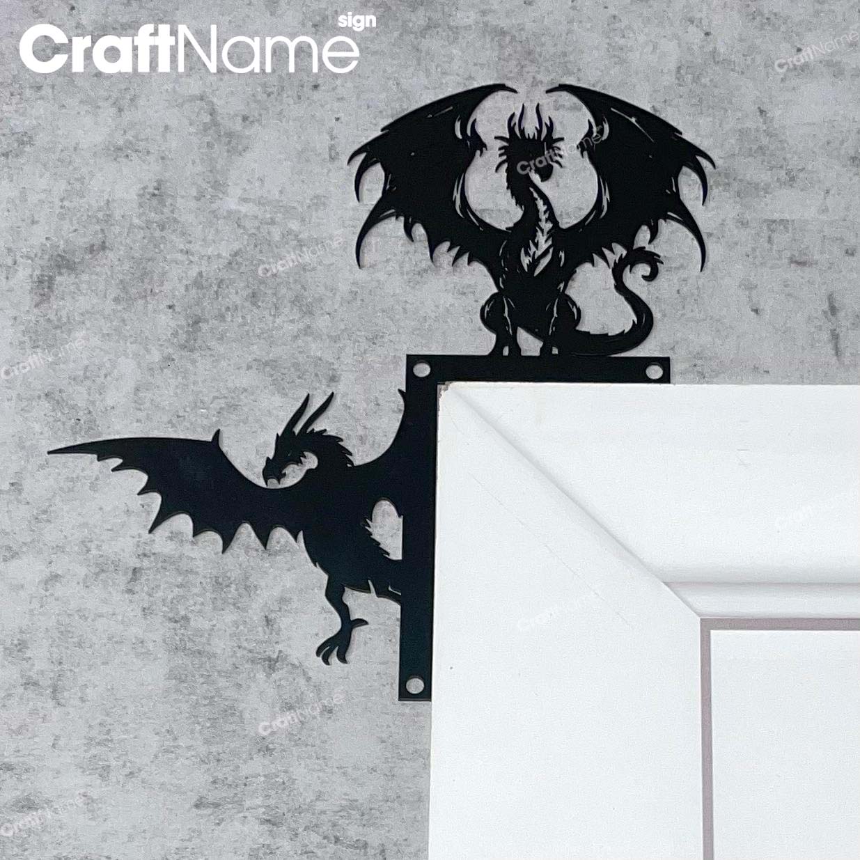 Dragon Door Frame Corner Metal Wall Art