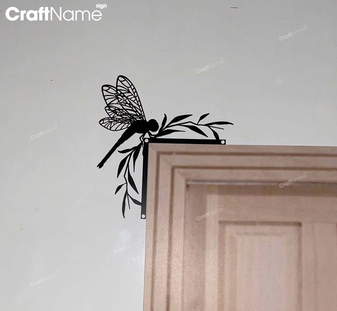Dragonfly Door Corner Metal Wall Art