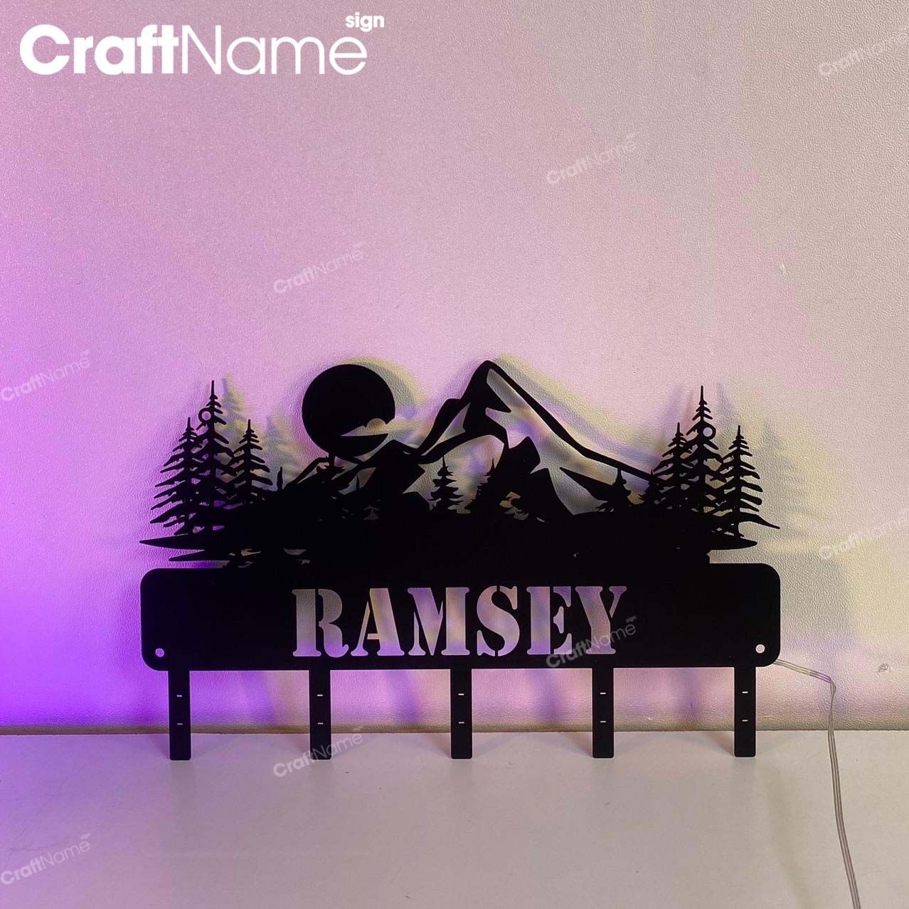 Custom Motocross Biker Metal Key Holder