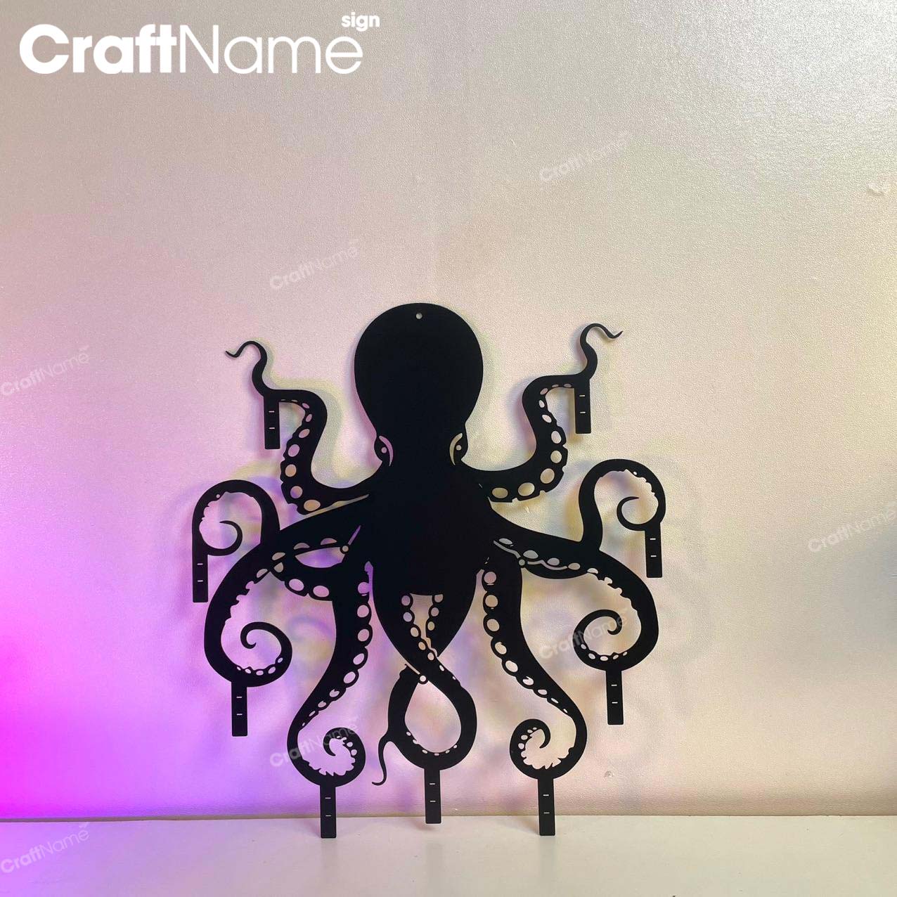Custom Octopus Coat Rack Wall Hanger