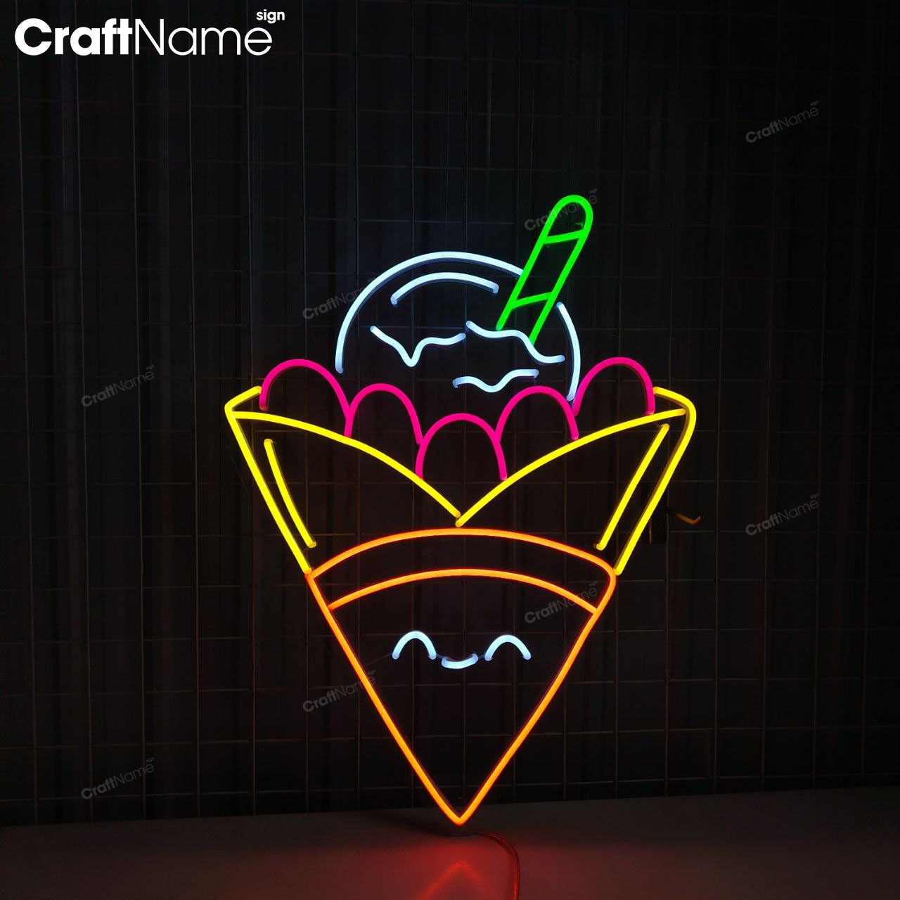 Crepe Neon Sign for Desserts Bakery Cakes Shop Wall Decor