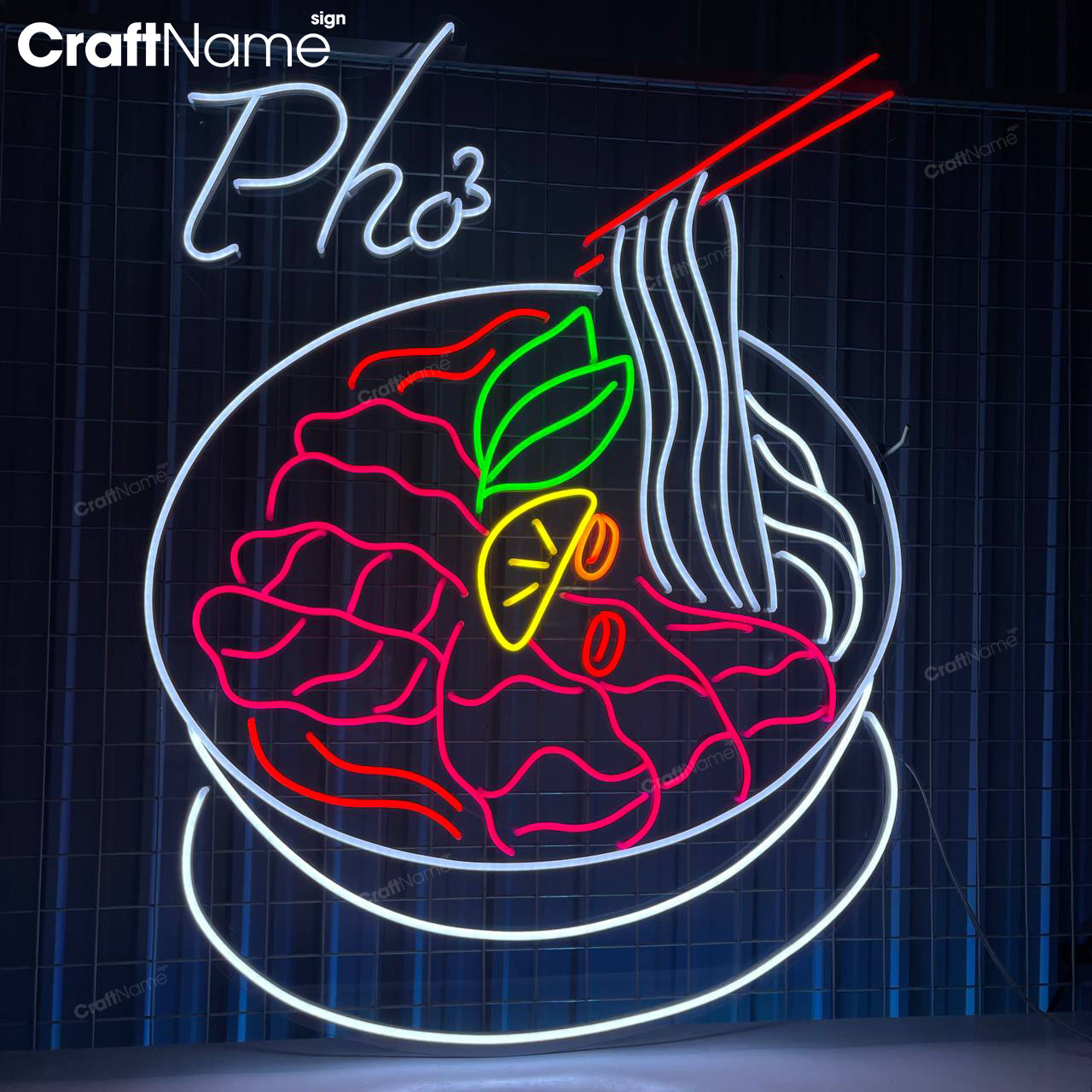 Pho Neon Sign Pho Restaurant Decor