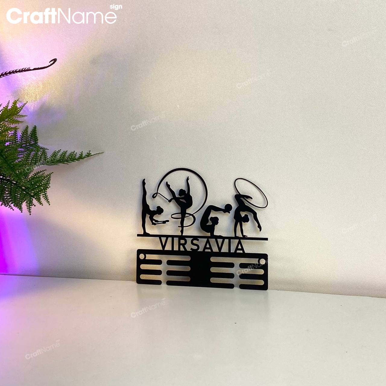 Custom Metal Rhythmic Gymnastics Medal Hanger - Image 3