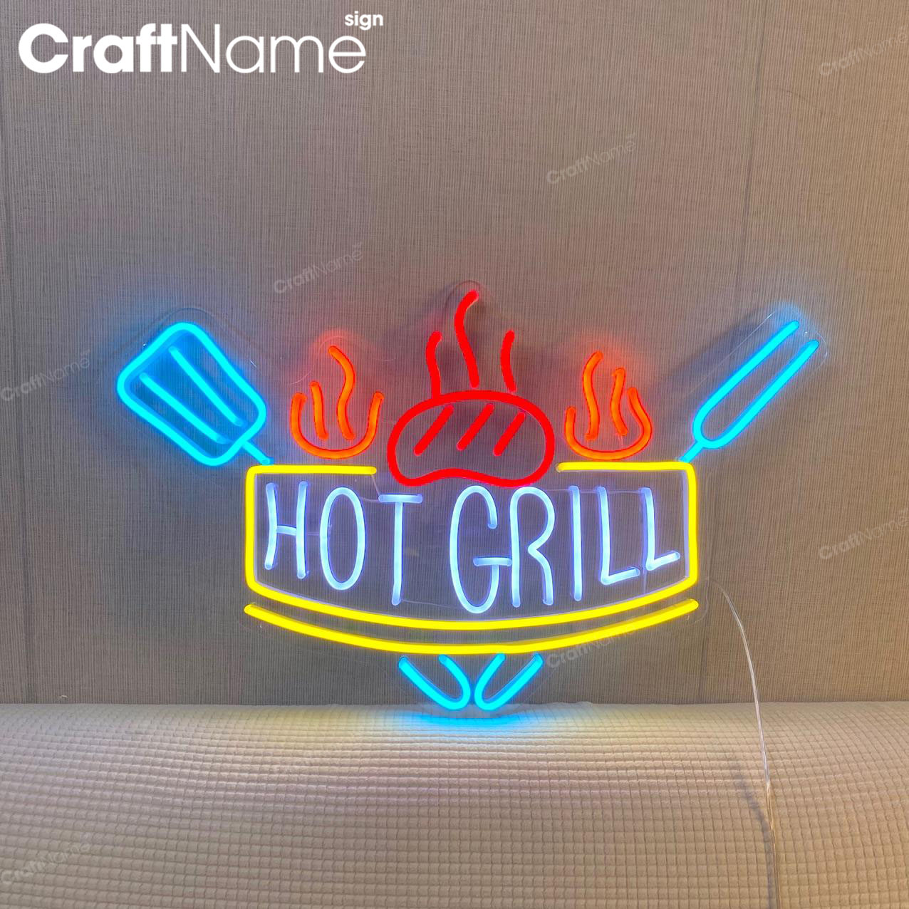 Hot Grill Neon Sign