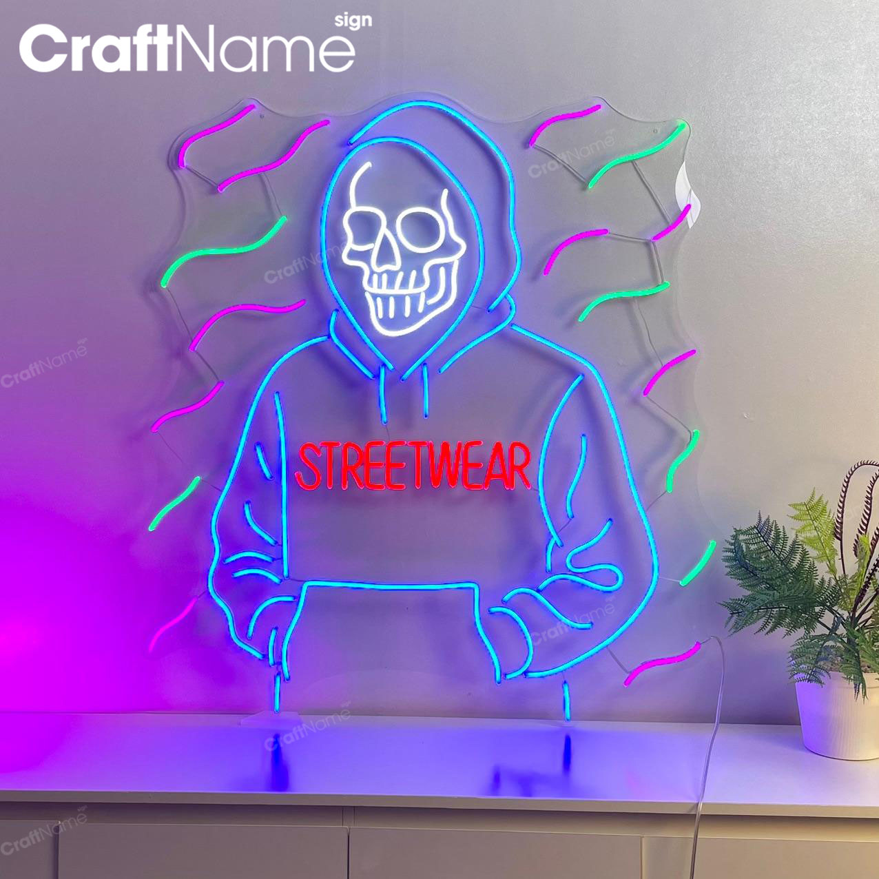 Streetwear Skull Neon LED Sign Decor Sign