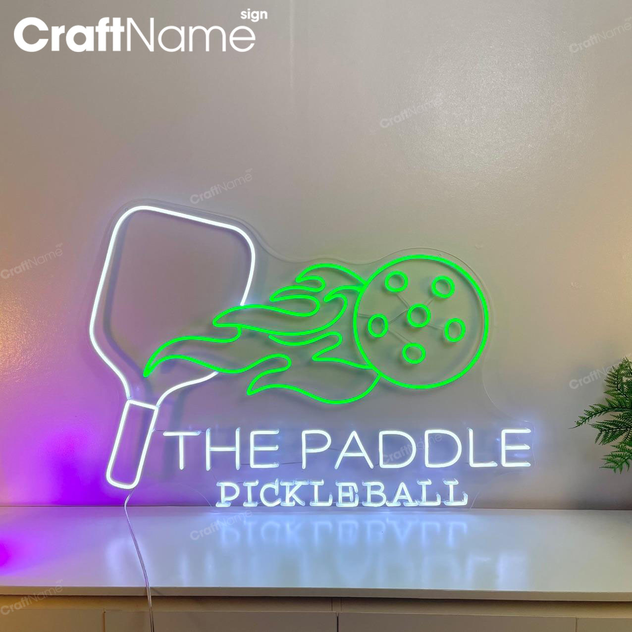 The Paddle Pickleball Neon LED Sign Sport Sign