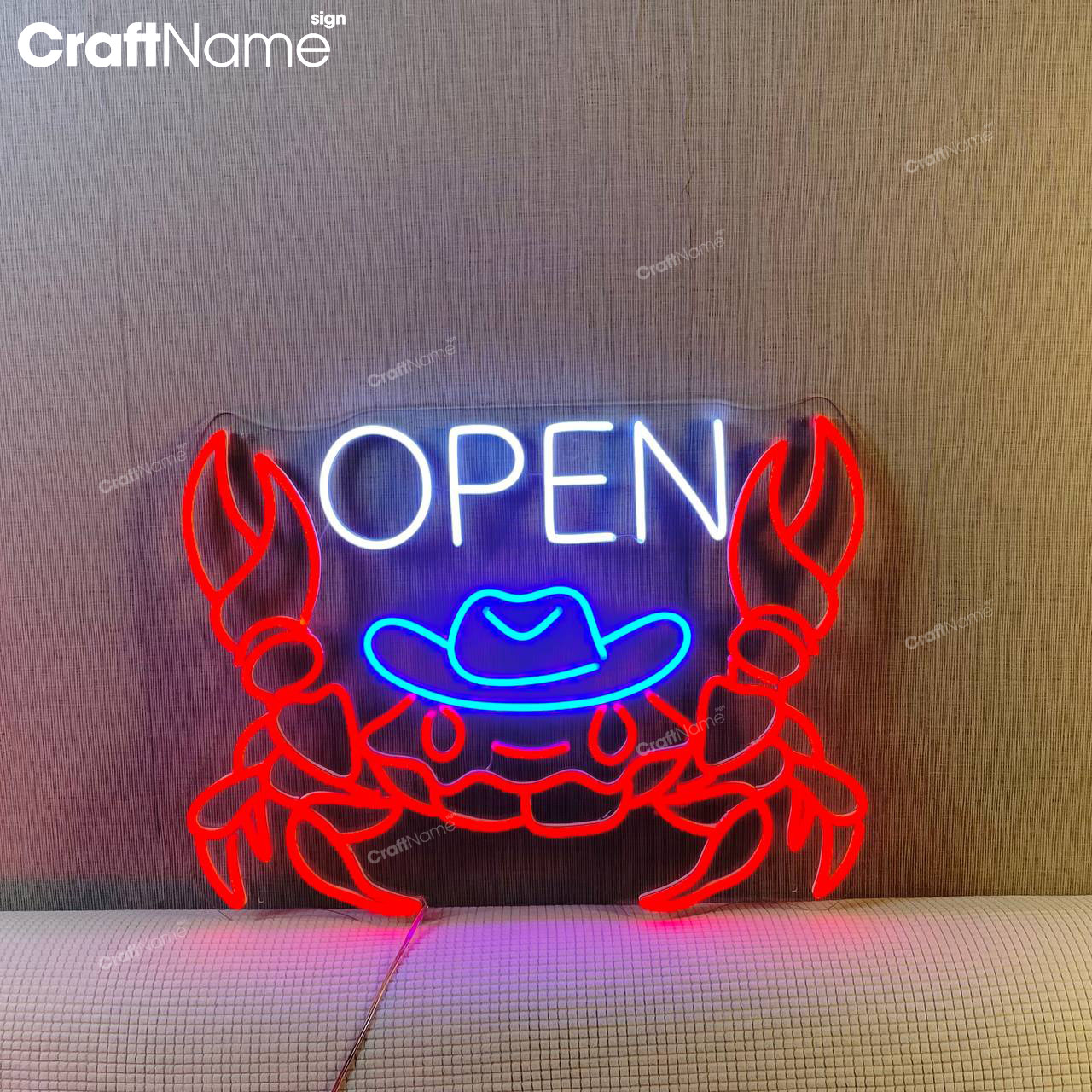 Neon logo sign Customs acrylic print led sign