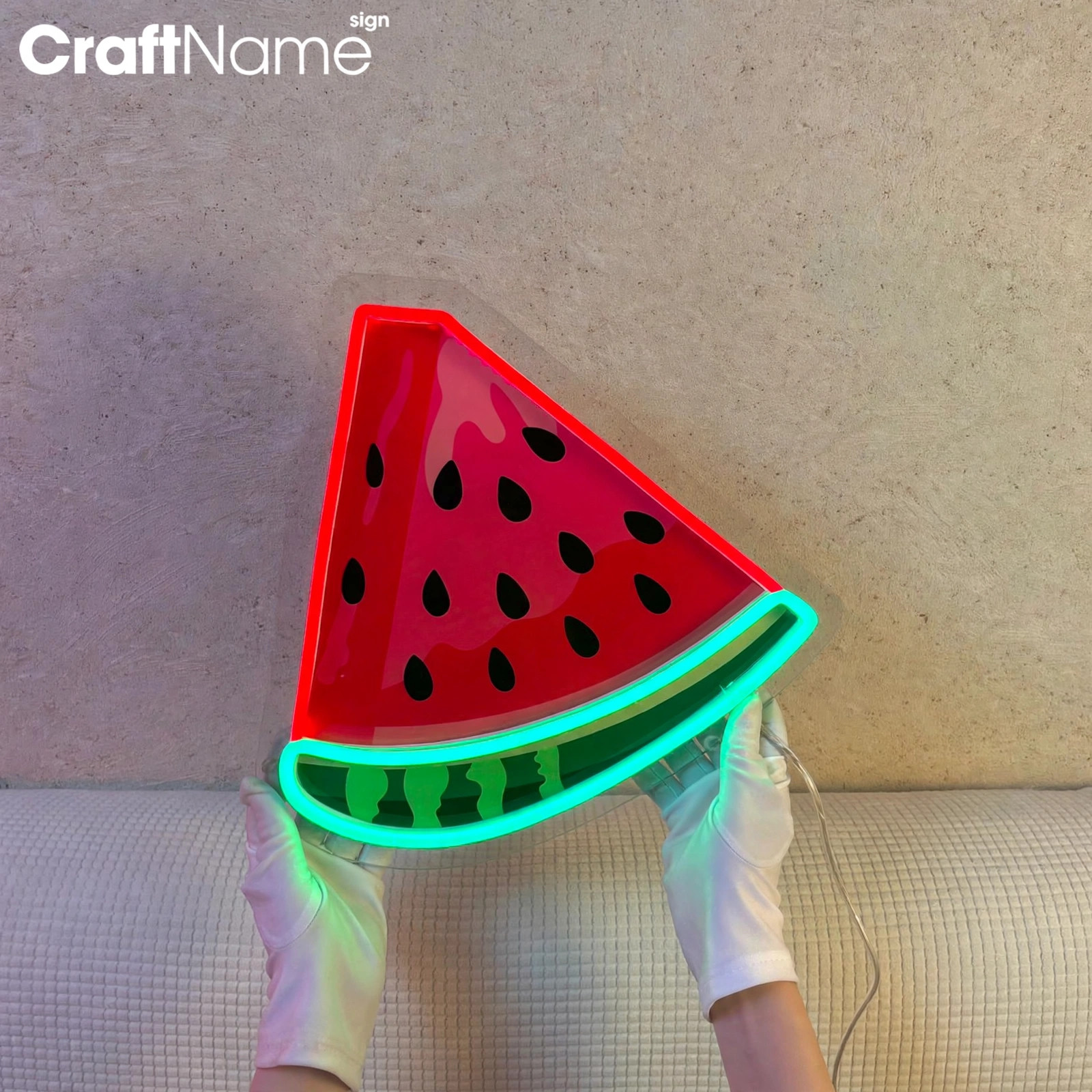 Watermelon Neon Acrylic Print Sign