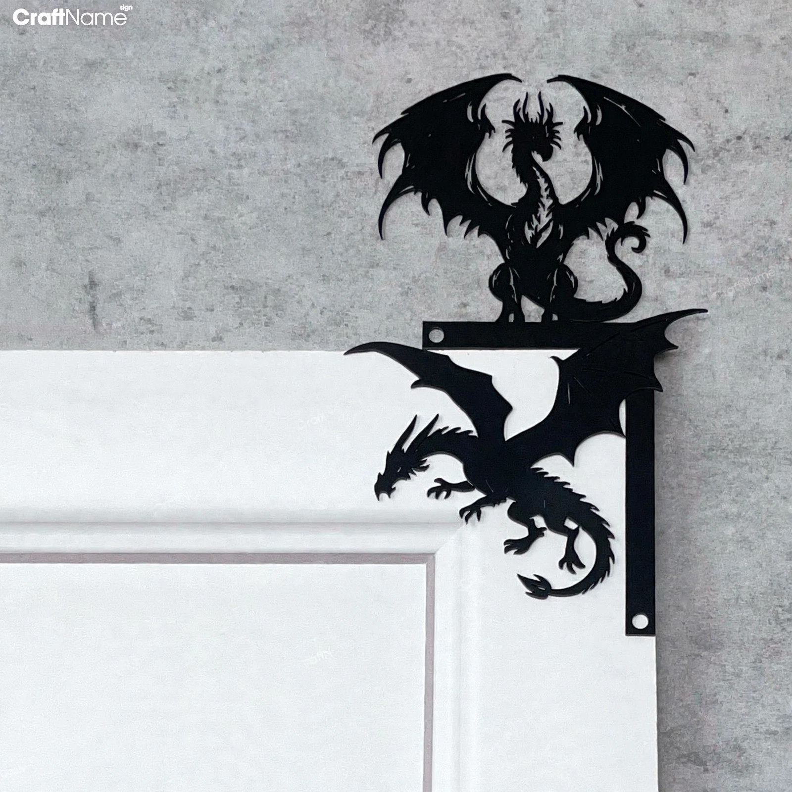 Dragon Door Frame Corner Metal Wall Art