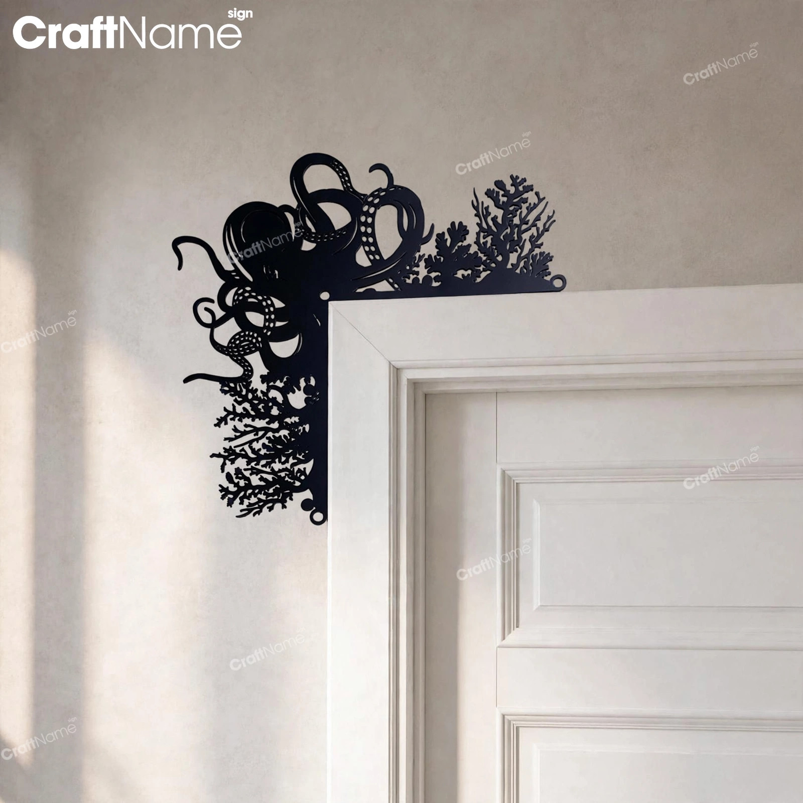 Personalized Octopus Door Corner Sign