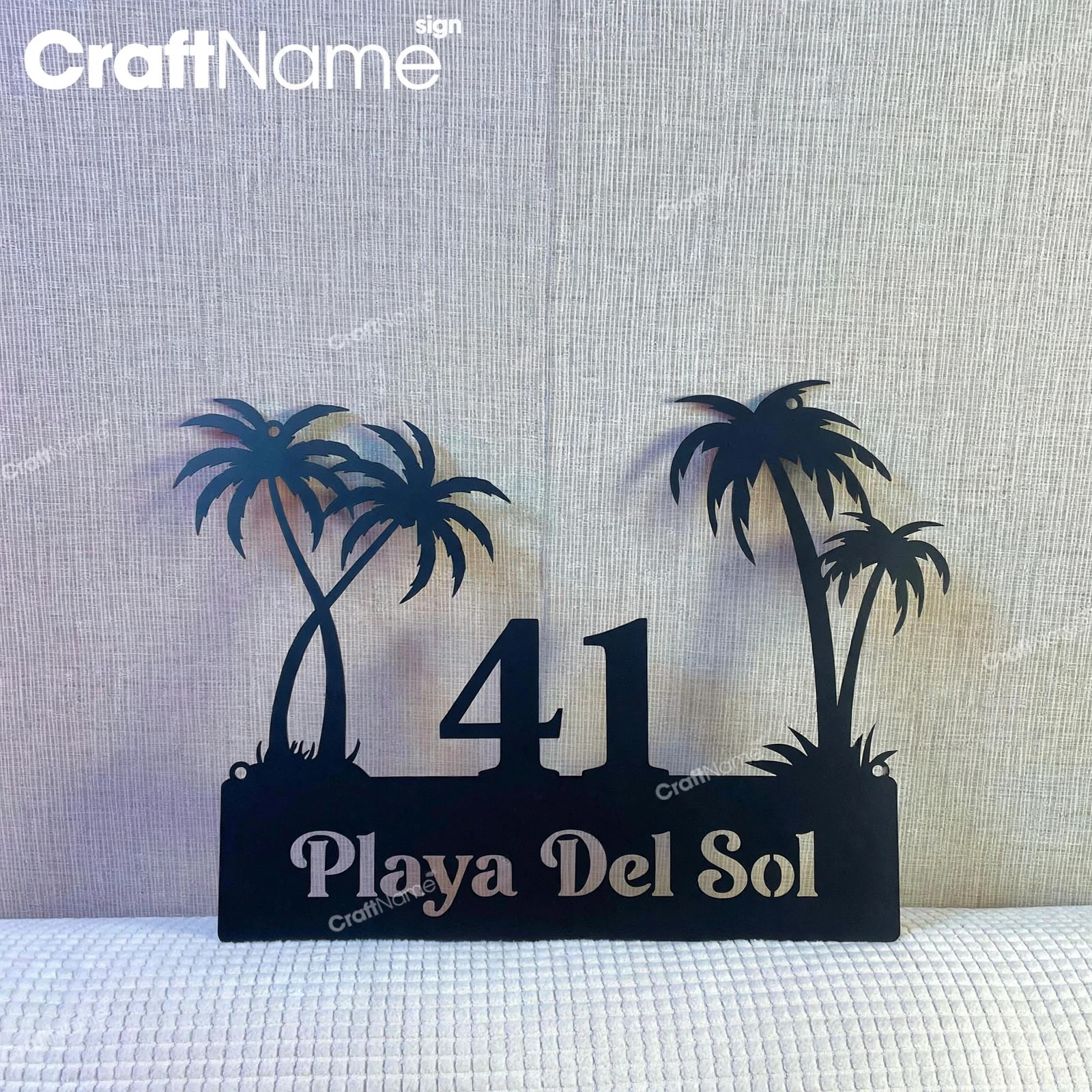 Personalized Palm Tree House Number