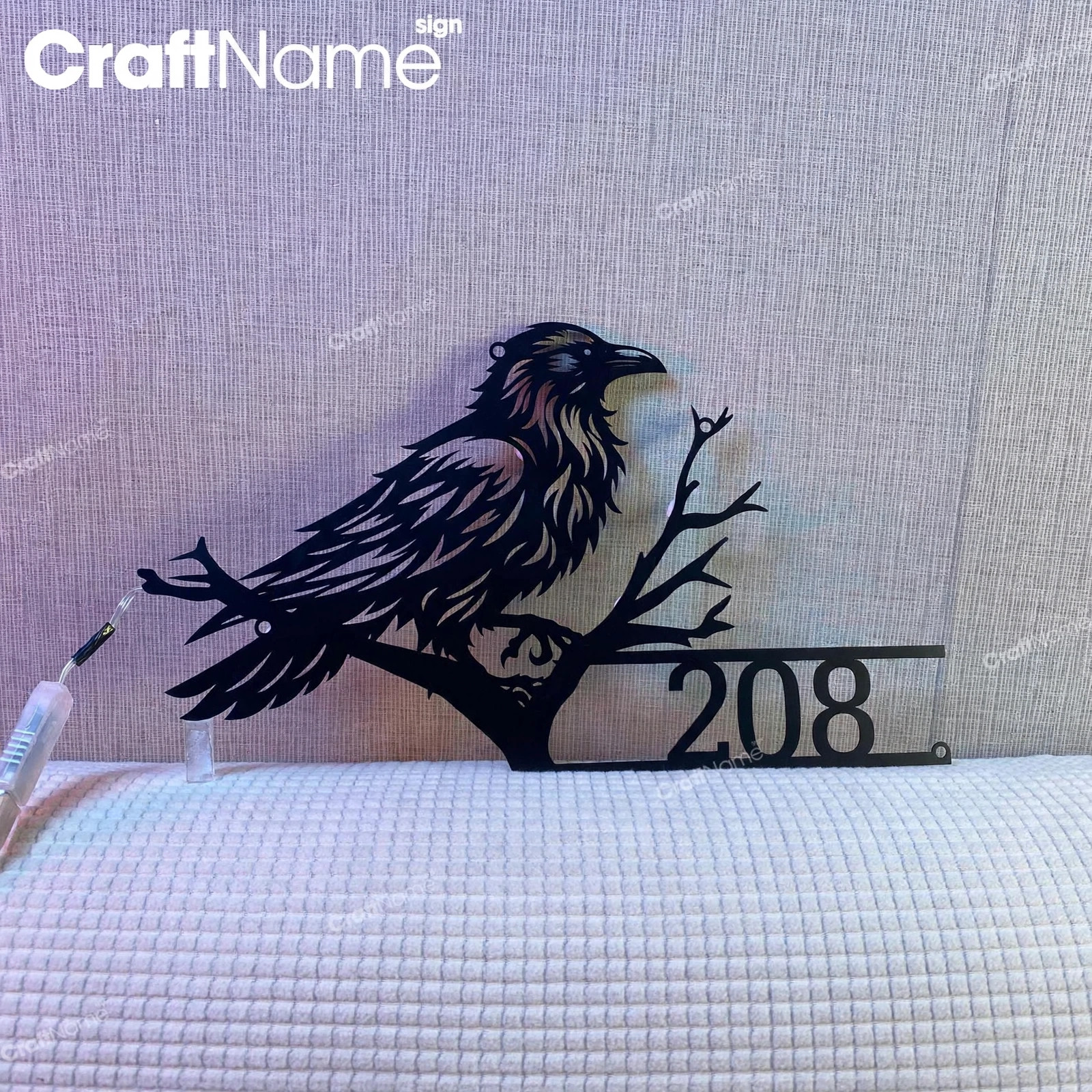 Personalized Raven House Number