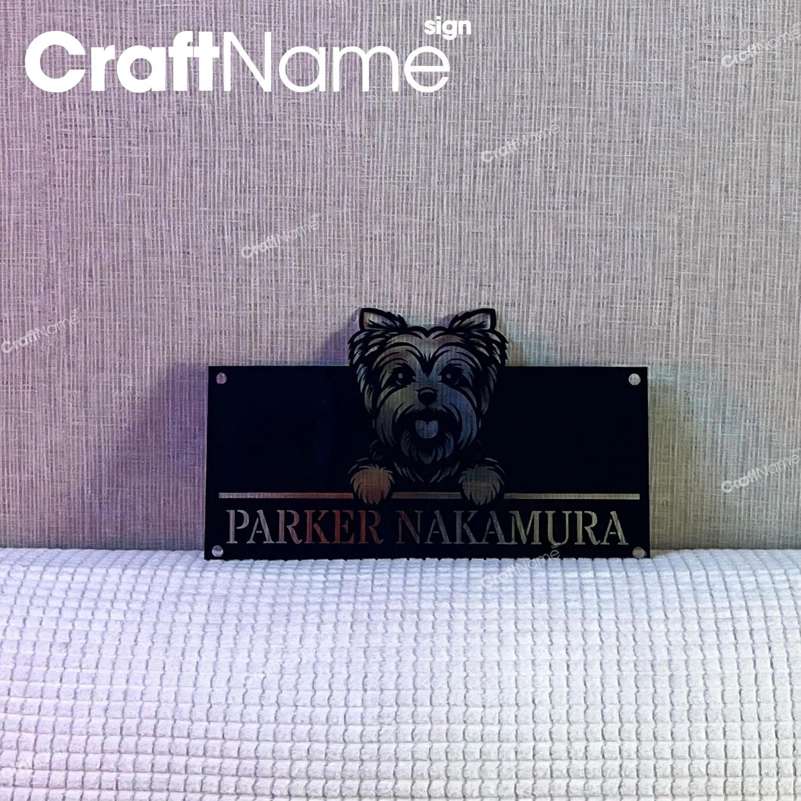 Personalized Yorkshire Terrier House Number
