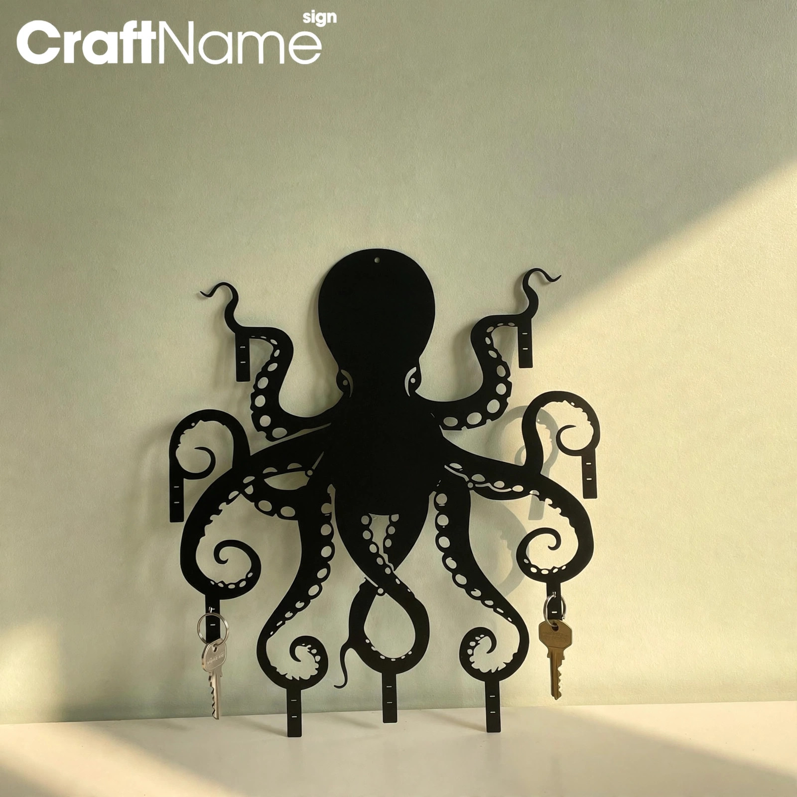 Custom Octopus Coat Rack Wall Hanger