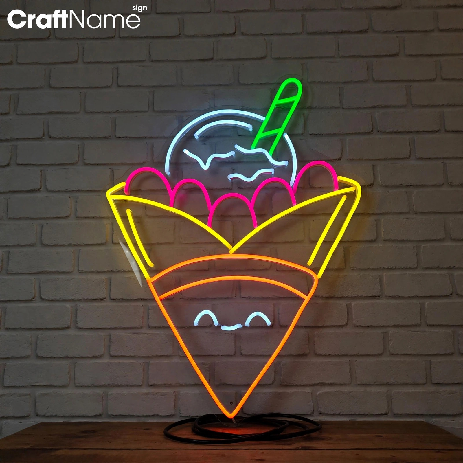 Crepe Neon Sign for Desserts Bakery Cakes Shop Wall Decor