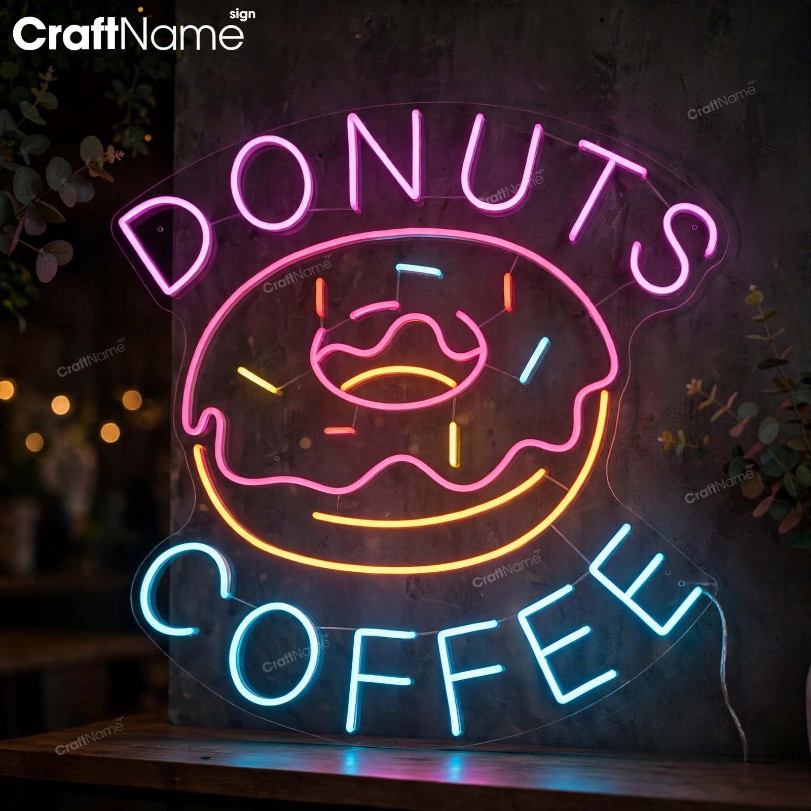 Donuts Coffee Neon Sign