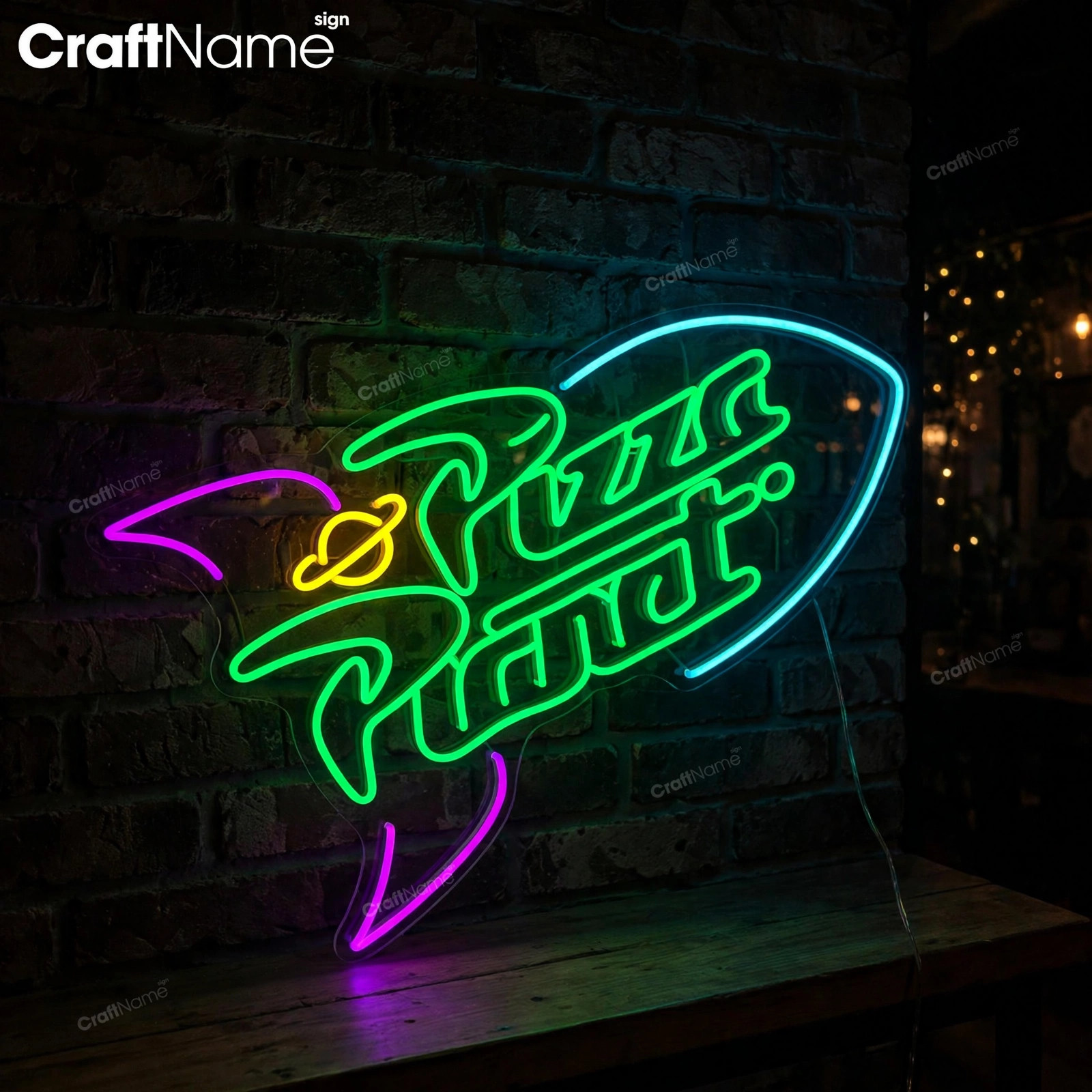Pizza Planet Neon Sign