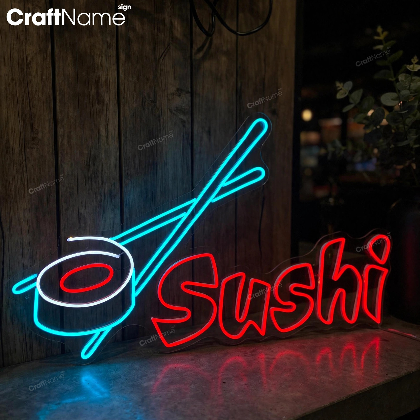 Sushi Neon Sign Sushi Restaurant Decor
