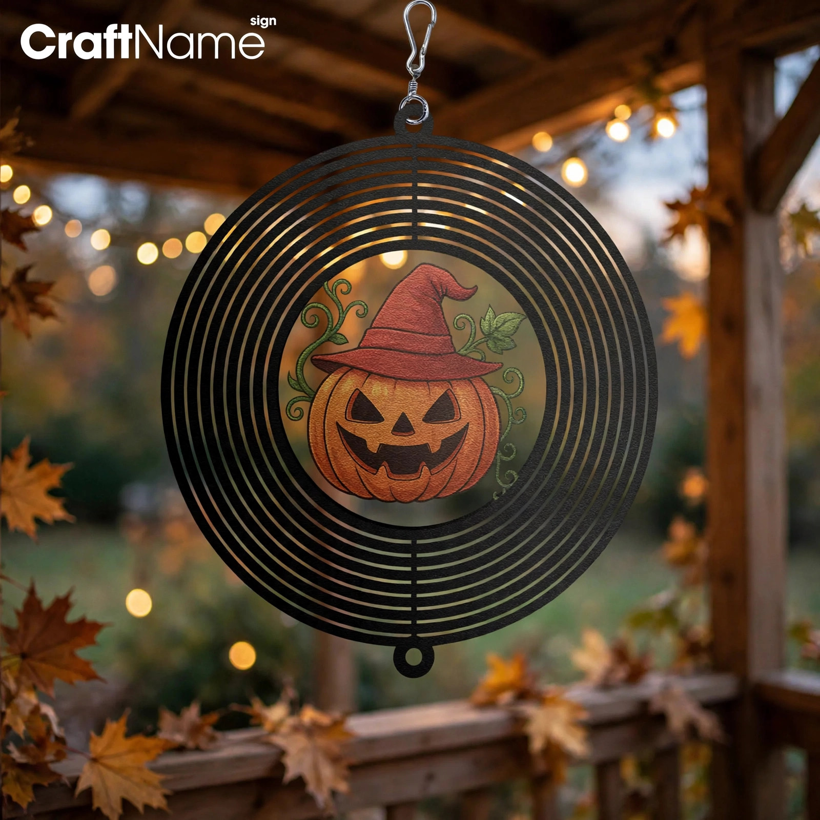Pumpkin Metal Wind Spinner, Vibrant Outdoor Yard Art, Halloween Garden Decor, Seasonal Decoration for Porch, Lawn, and Ideal Gift for Friend