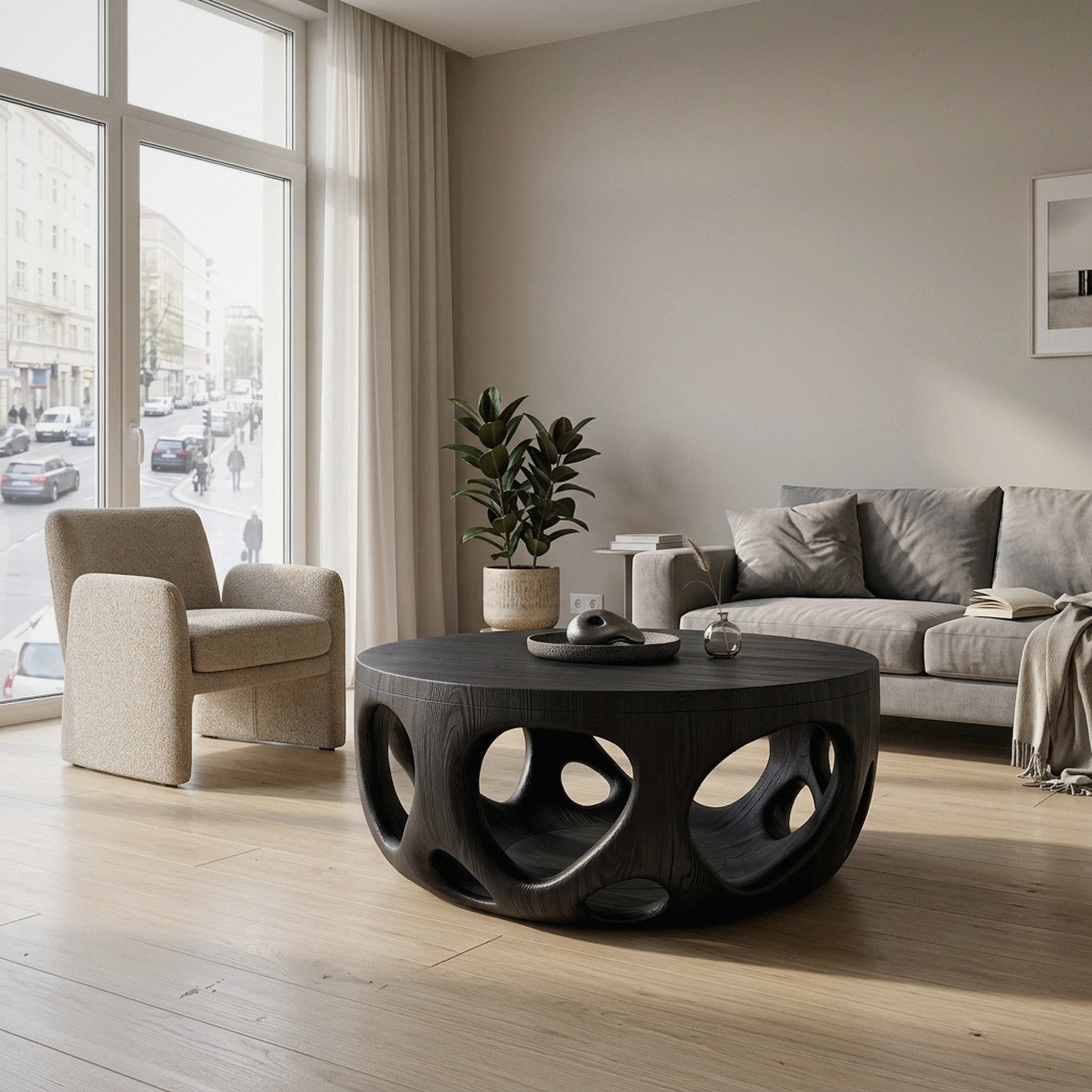 Artisan Coffee Table Natural Wood Farmhouse Gift