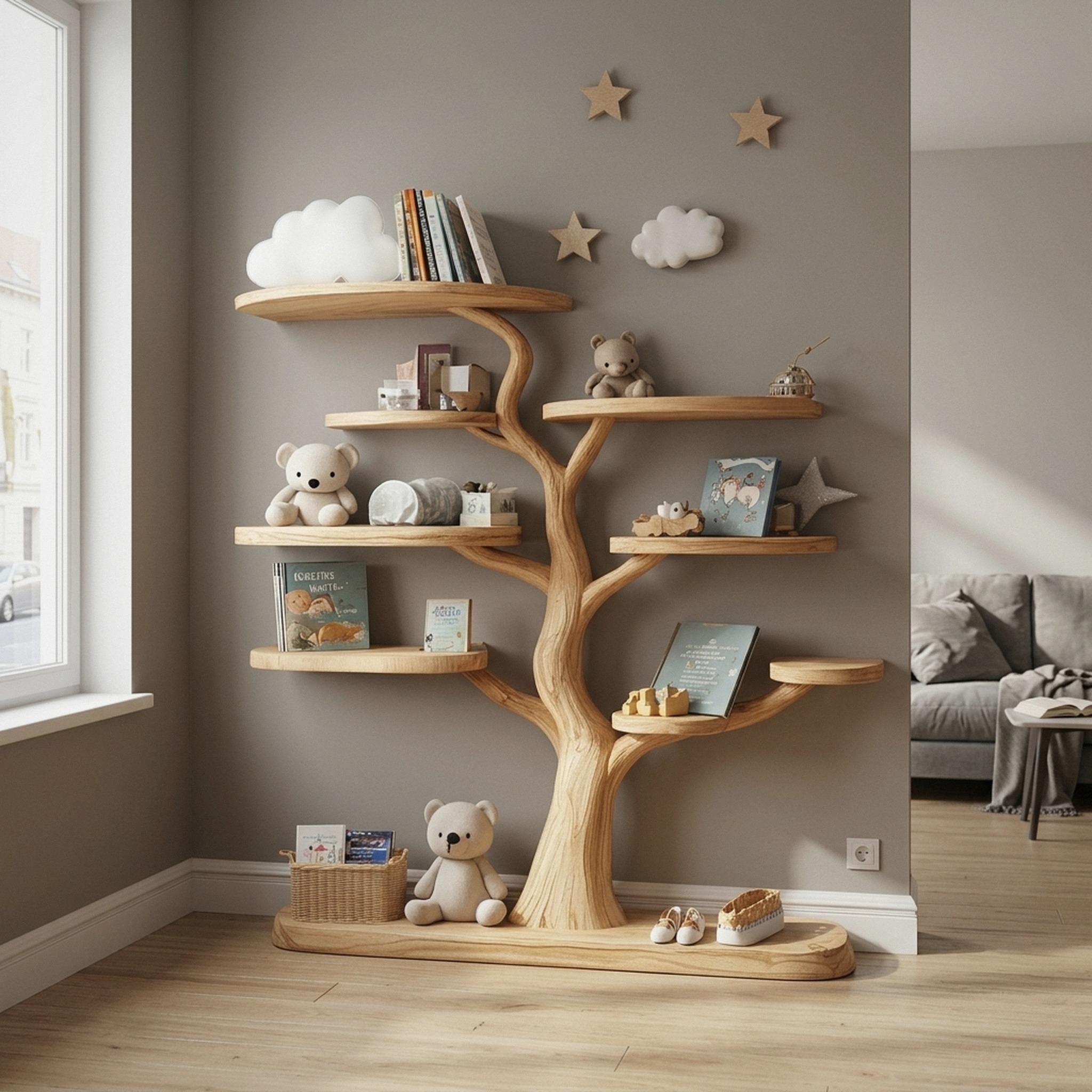Baby Room Decoration Tree Shelf Handmade Bedroom Decoration Gift