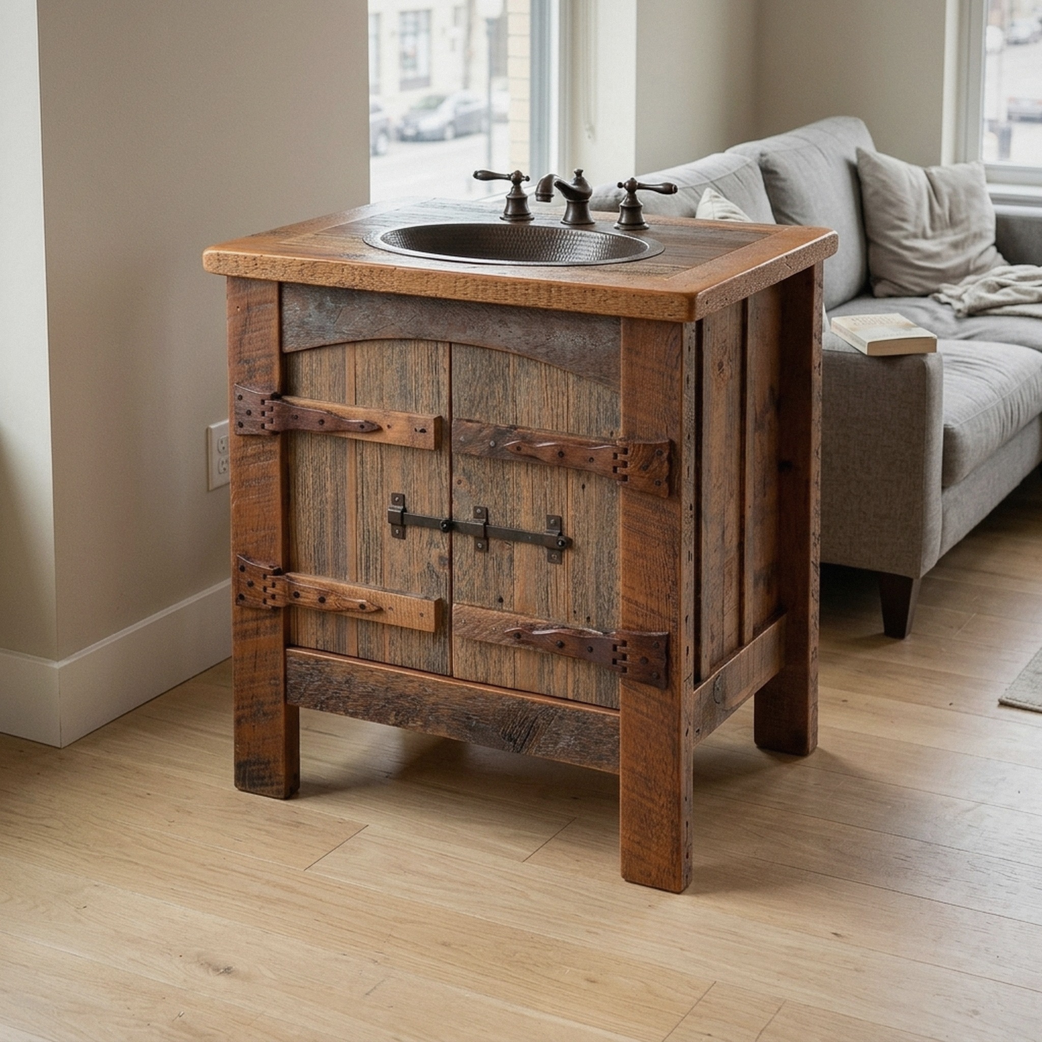 Bathroom Sink Vanity Table Mid Century
