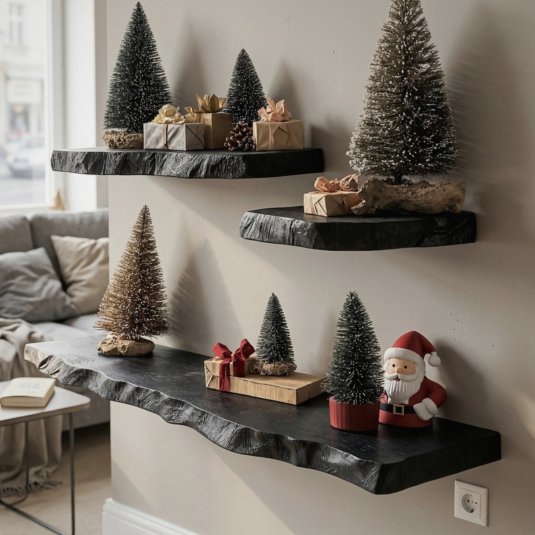 Black Floating Shelf Live Edge Xmas Floating Shelf Plans