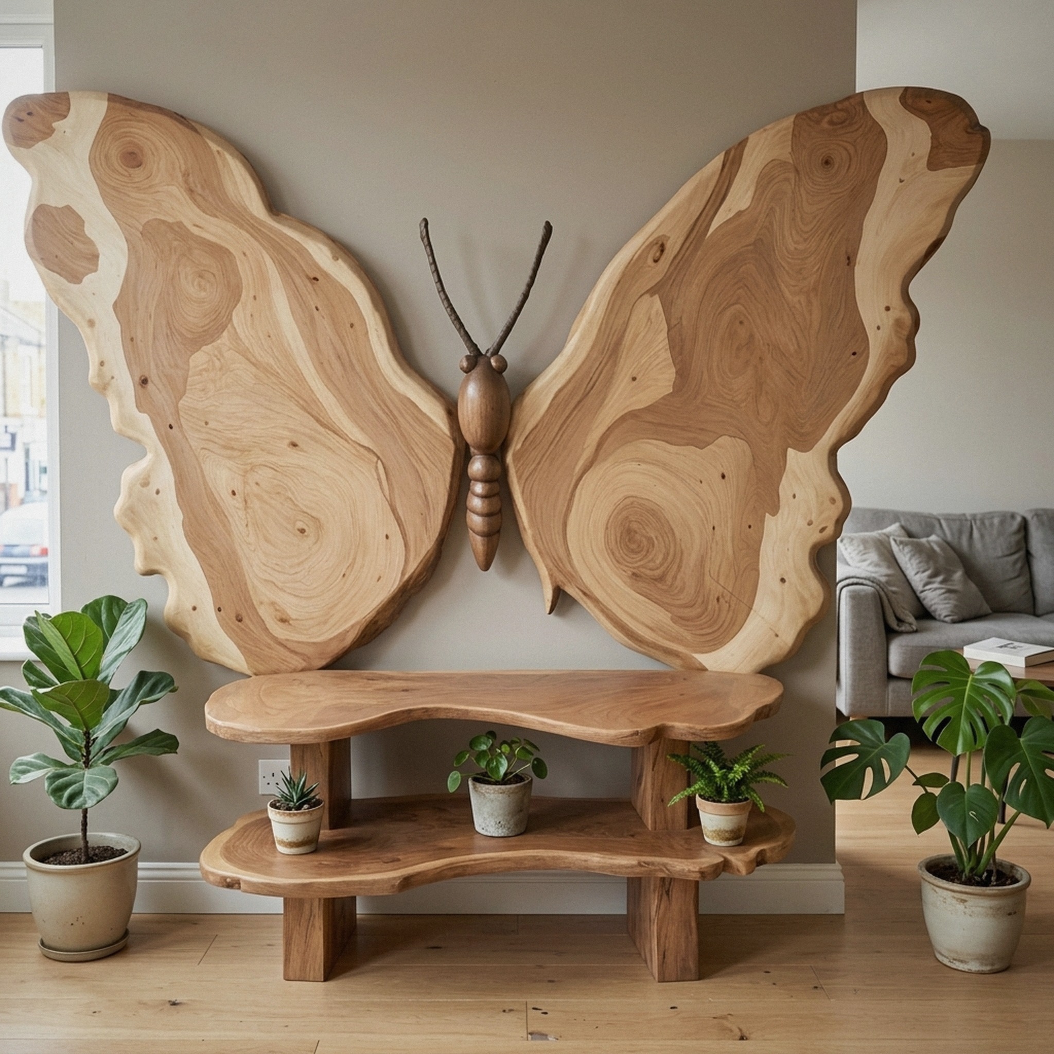 Bohemian Boho Lifestyle Wooden Butterfly Shaped Wall Art for Home Decor and Unique Gift Ideas
