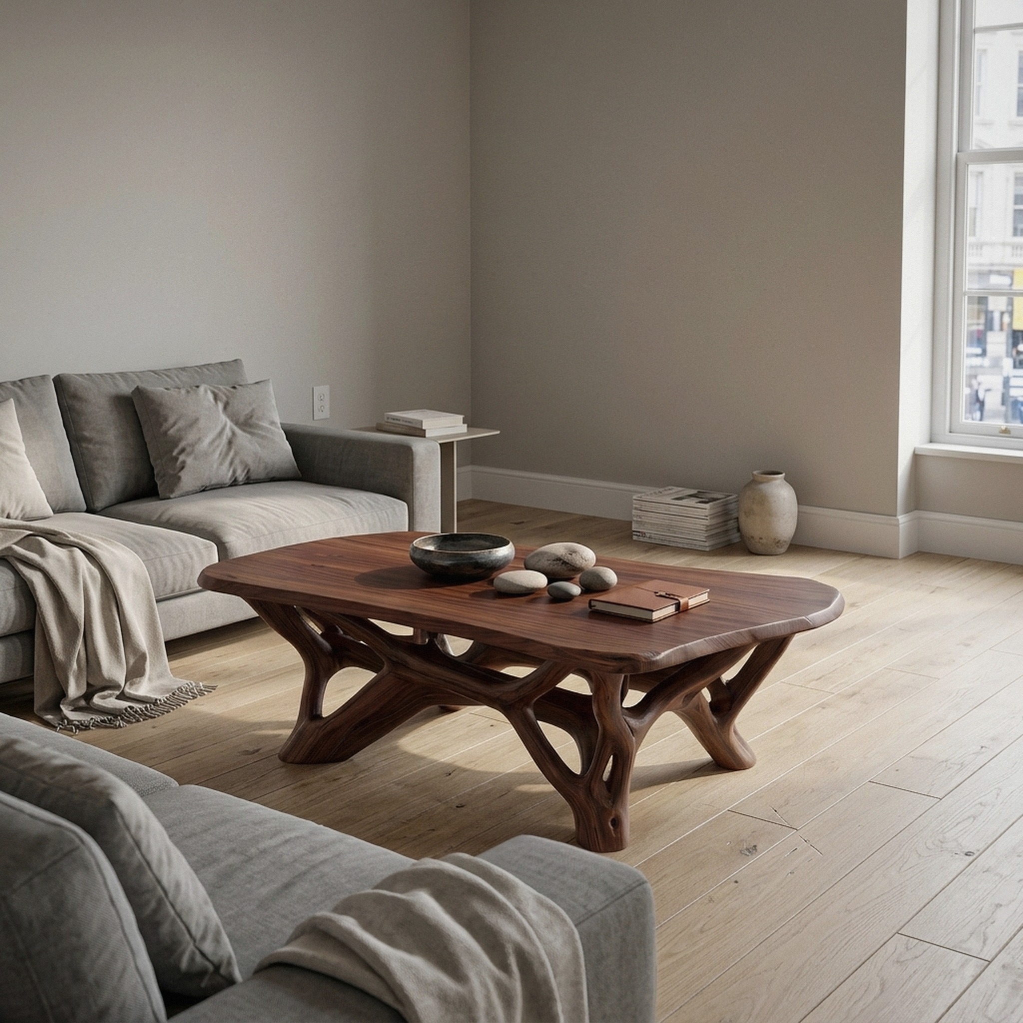 Coffee Table Solid Wood Scandinavian Minimalist Gift