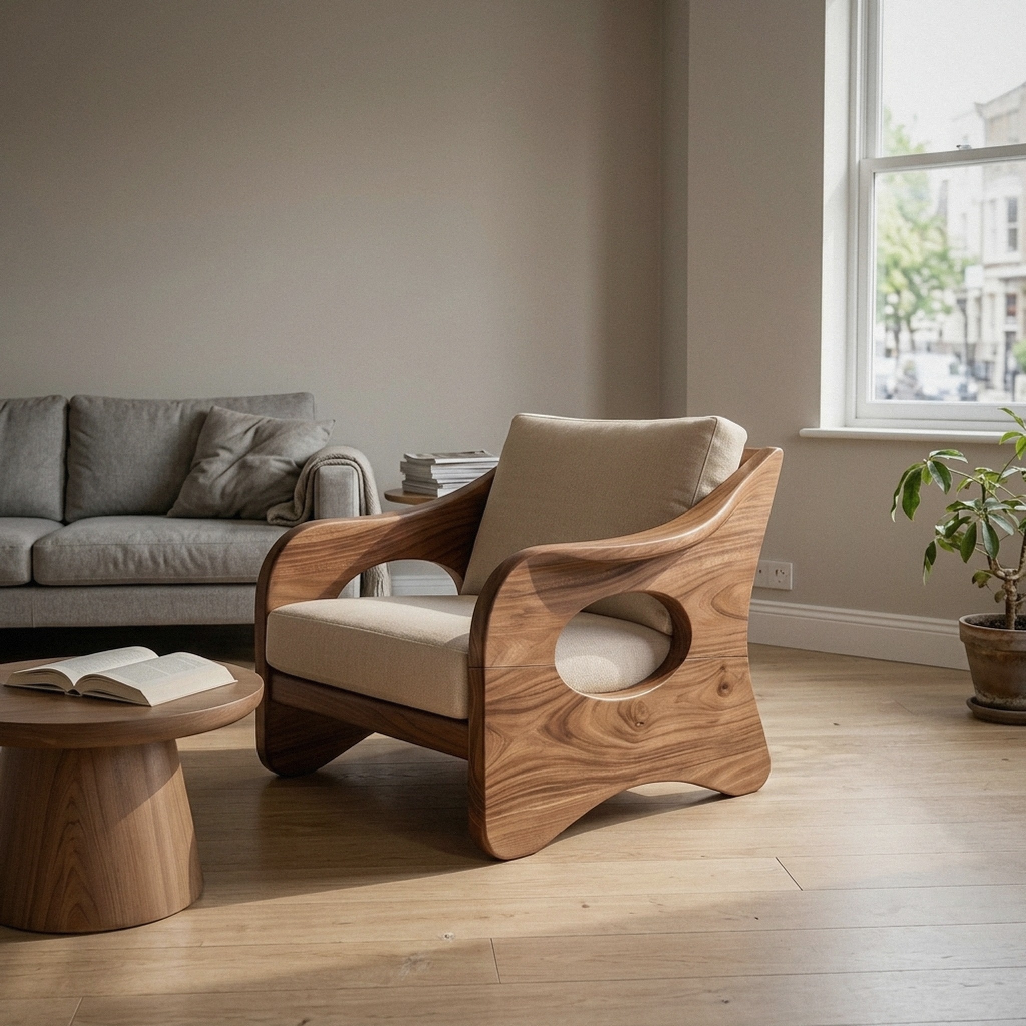 Contemporary Curved Armchair Executive Office Lounge