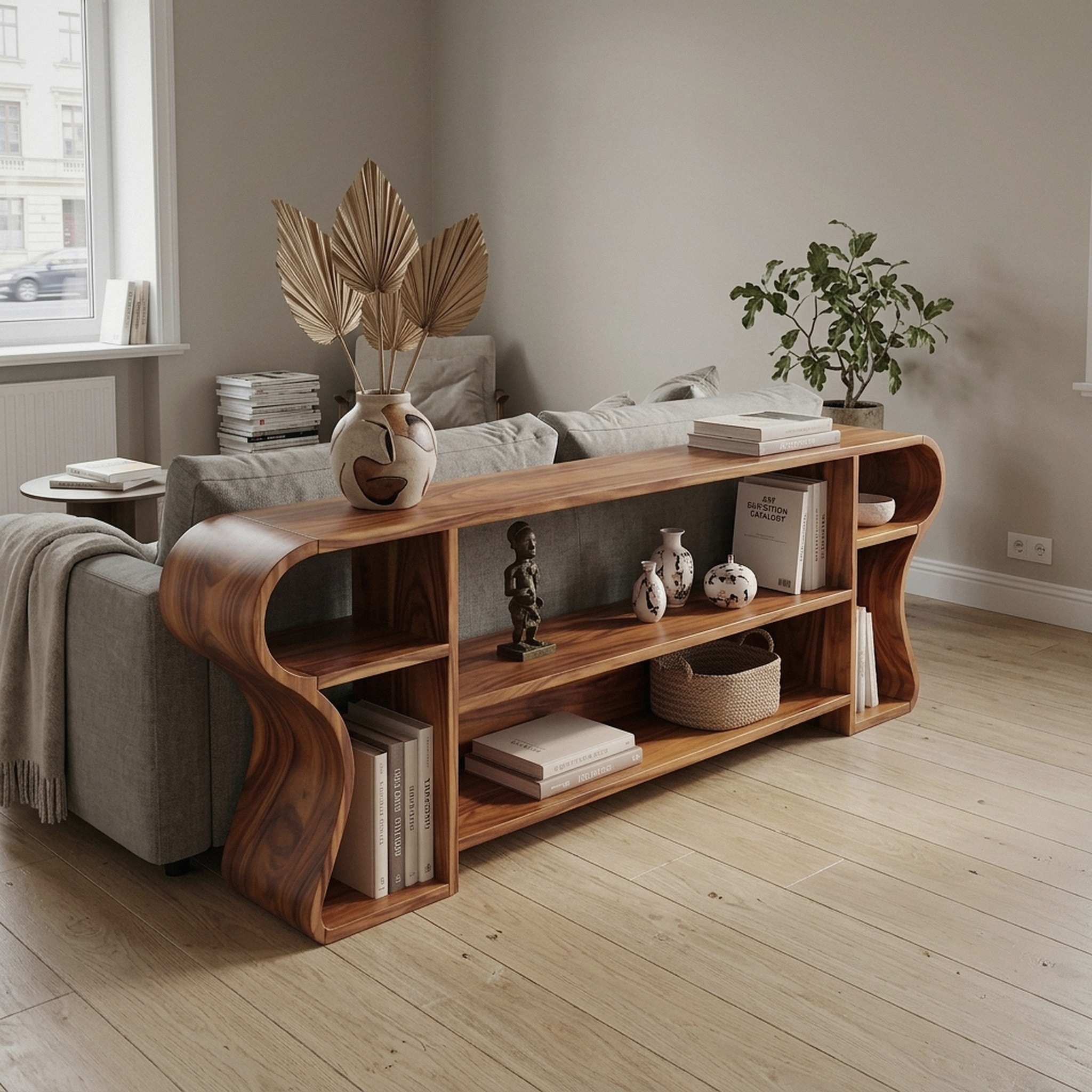 Contemporary Display Console Table for Living Area