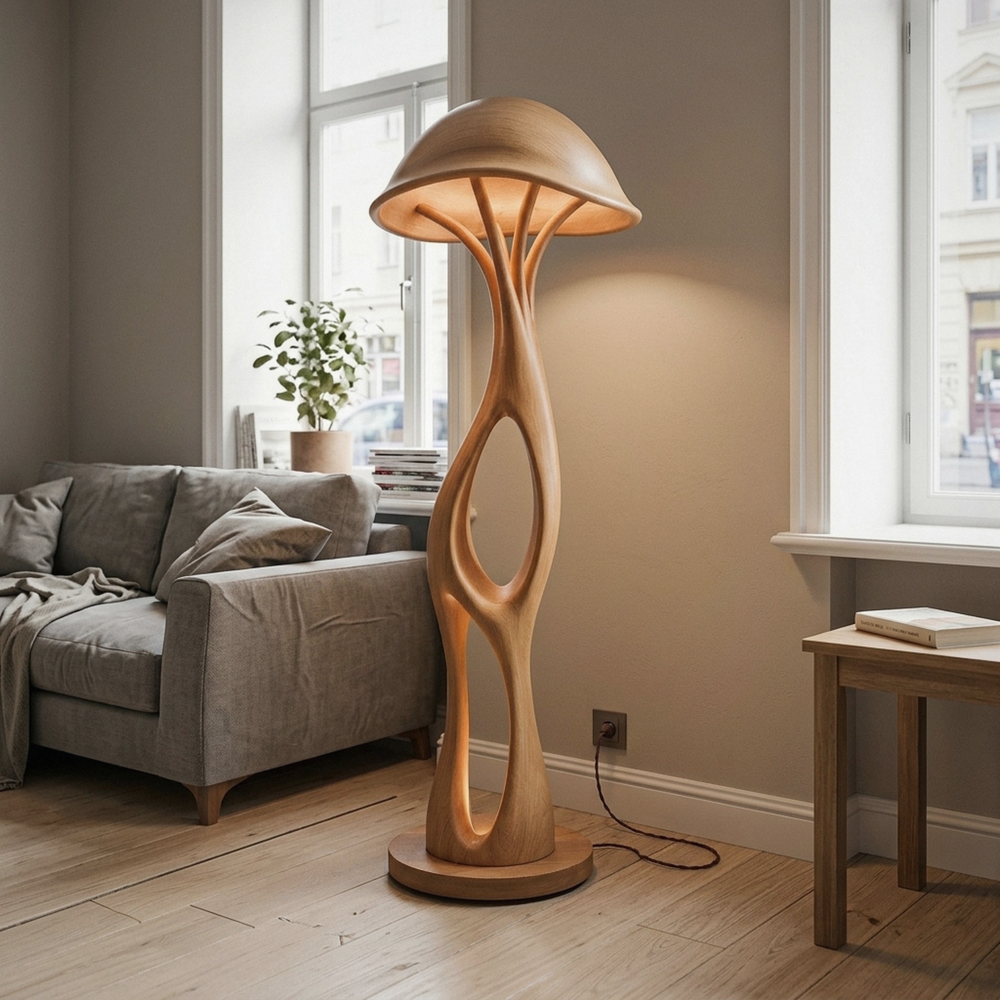 Contemporary Dome Mushroom Floor Lamp for Bedroom