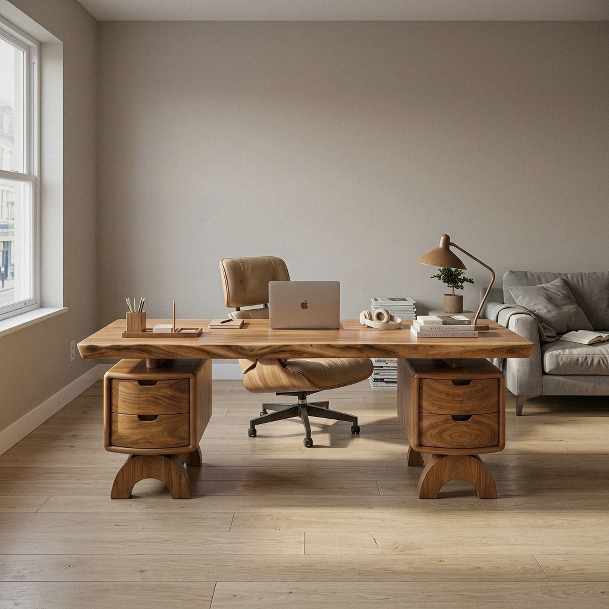 Contemporary Executive Desk Bedroom Office