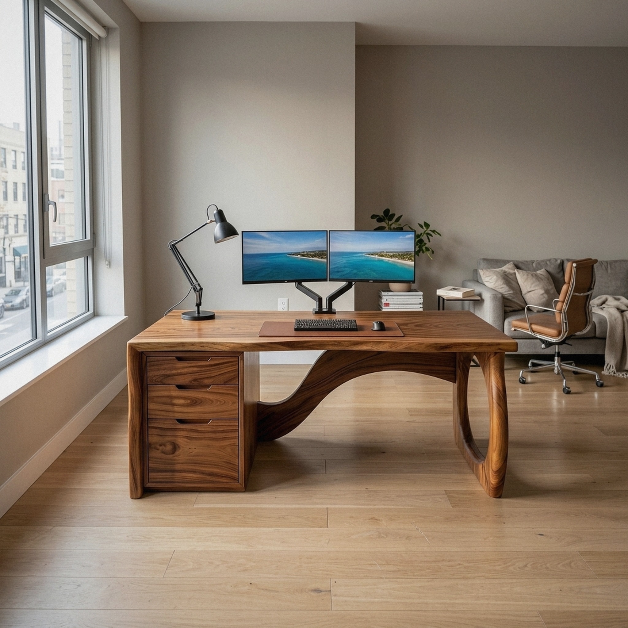 Contemporary Executive Desk Designer Workspace