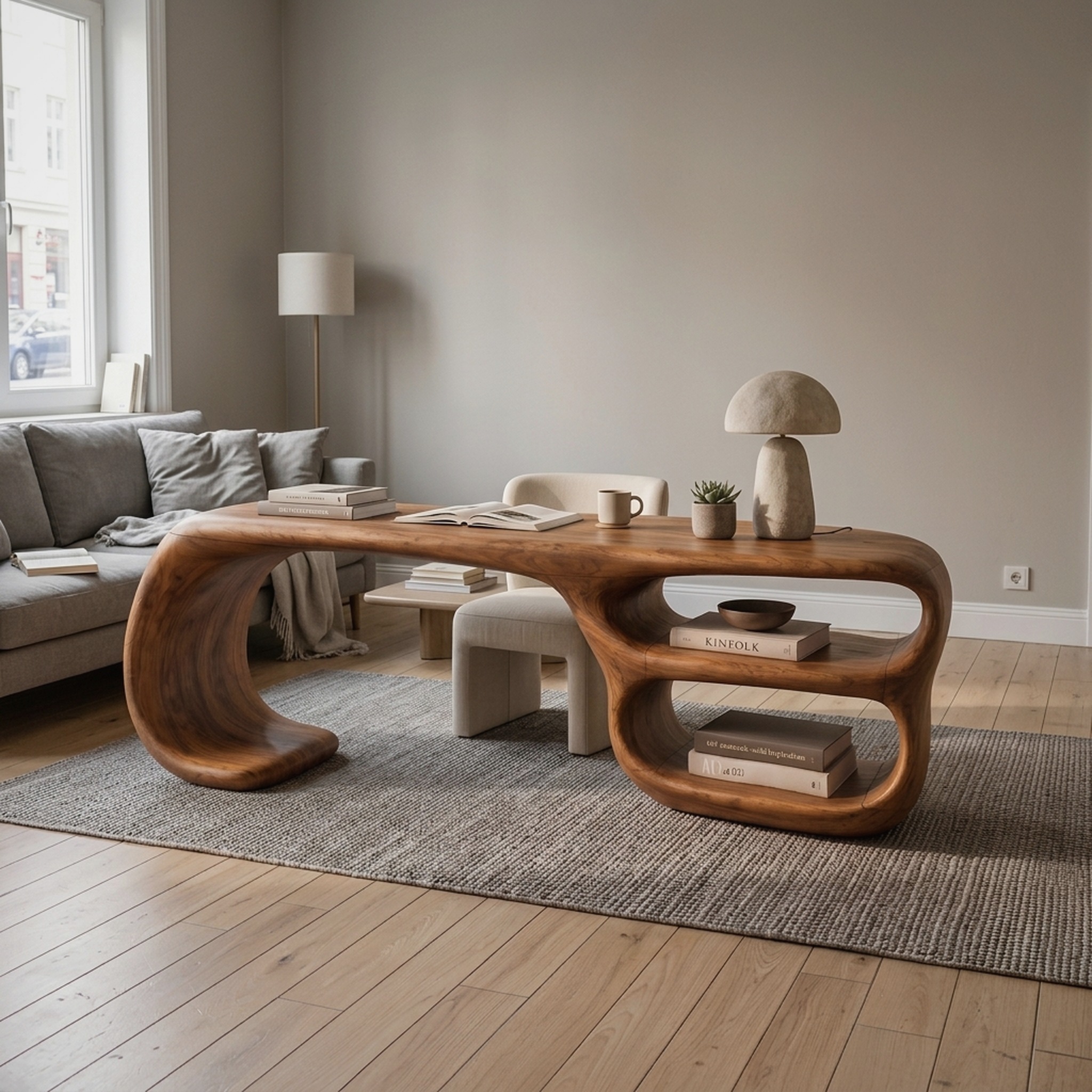 Contemporary Freeform Executive Desk Home Office Studio