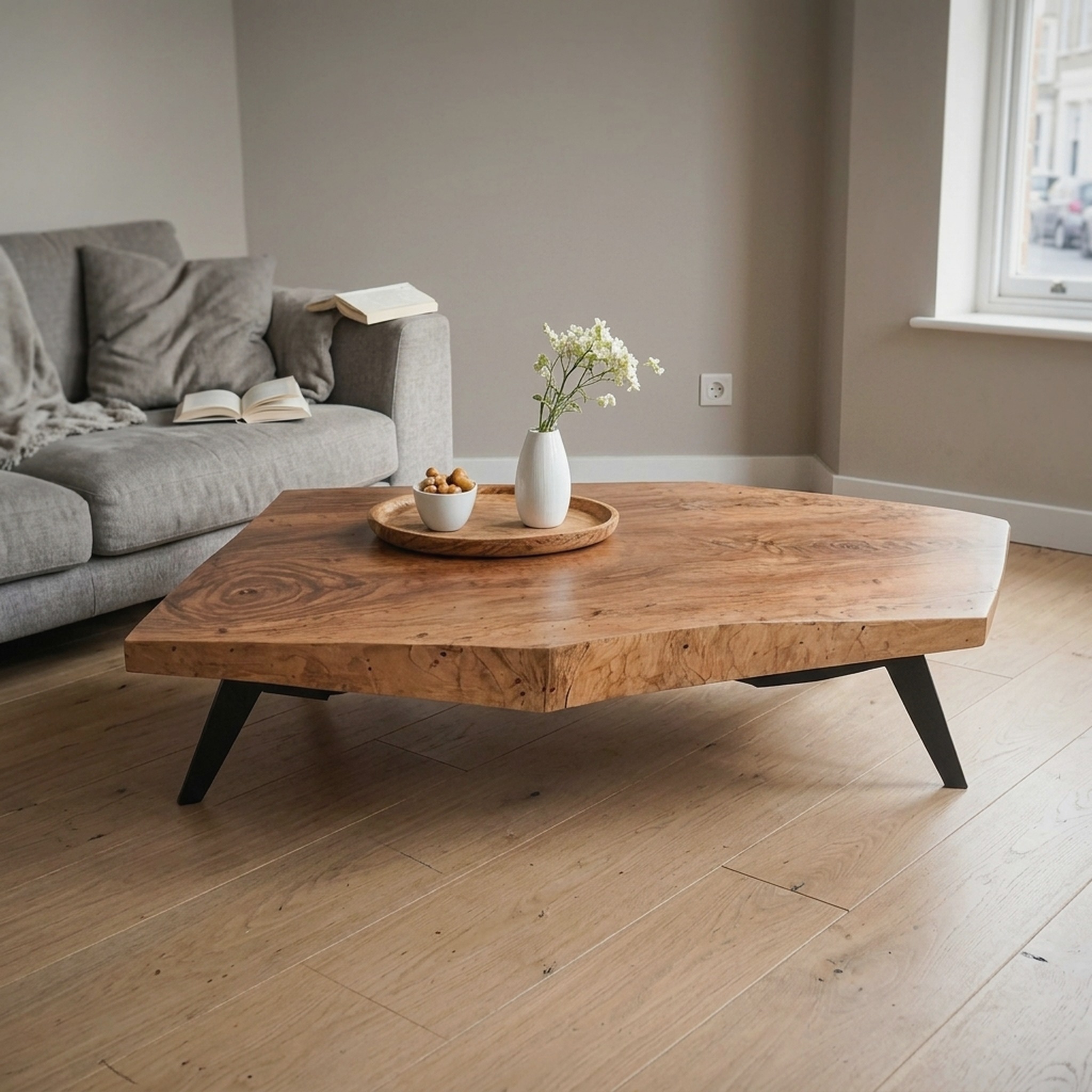 Contemporary Geometric Coffee Table for Modern Living Room