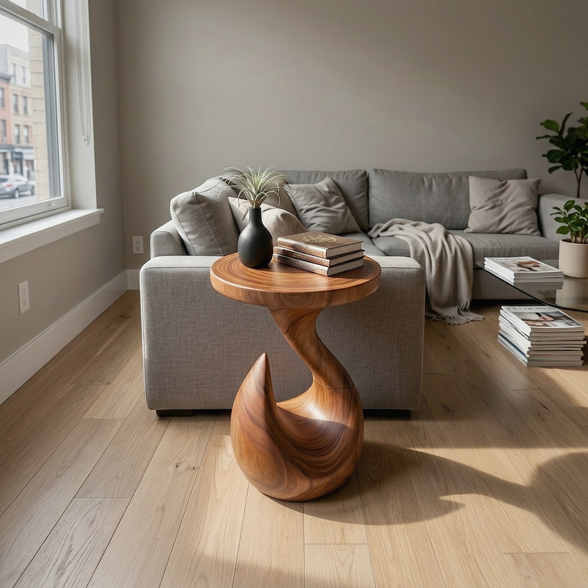 Contemporary Round End Table Luxury Lounge