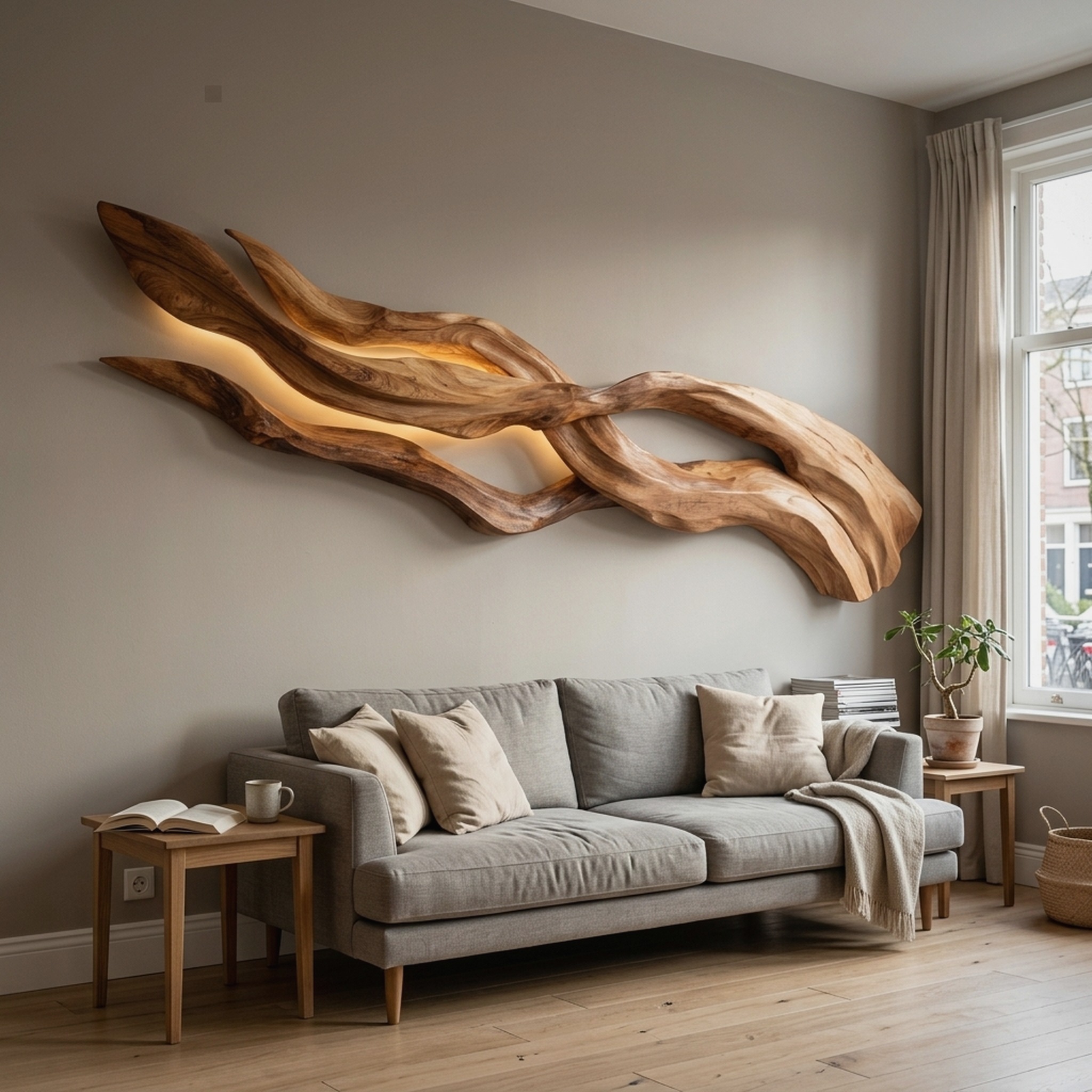 Contemporary Sculptural Wood Wall Art for Home Style