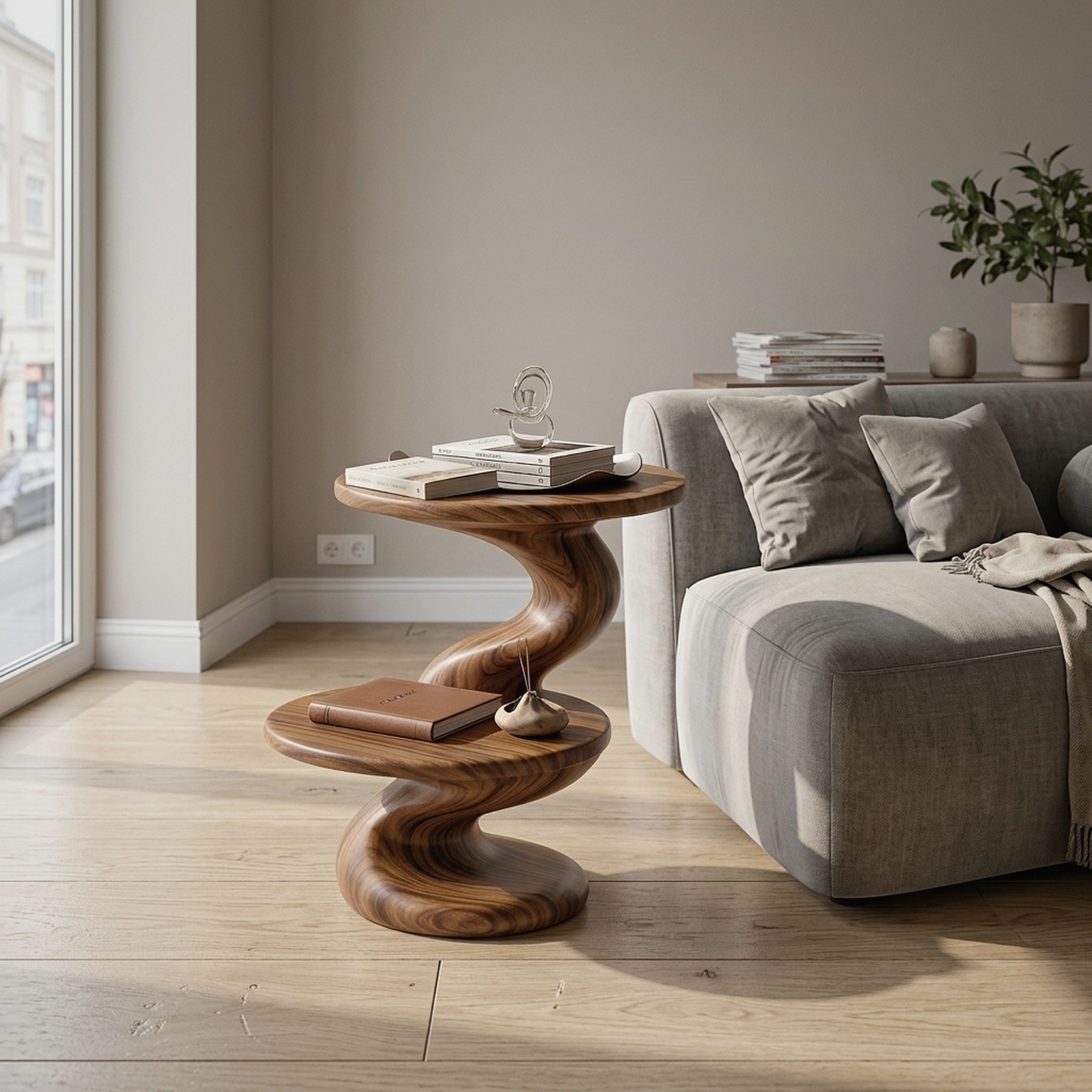 Contemporary Two Tier Side Table Modern Lounge