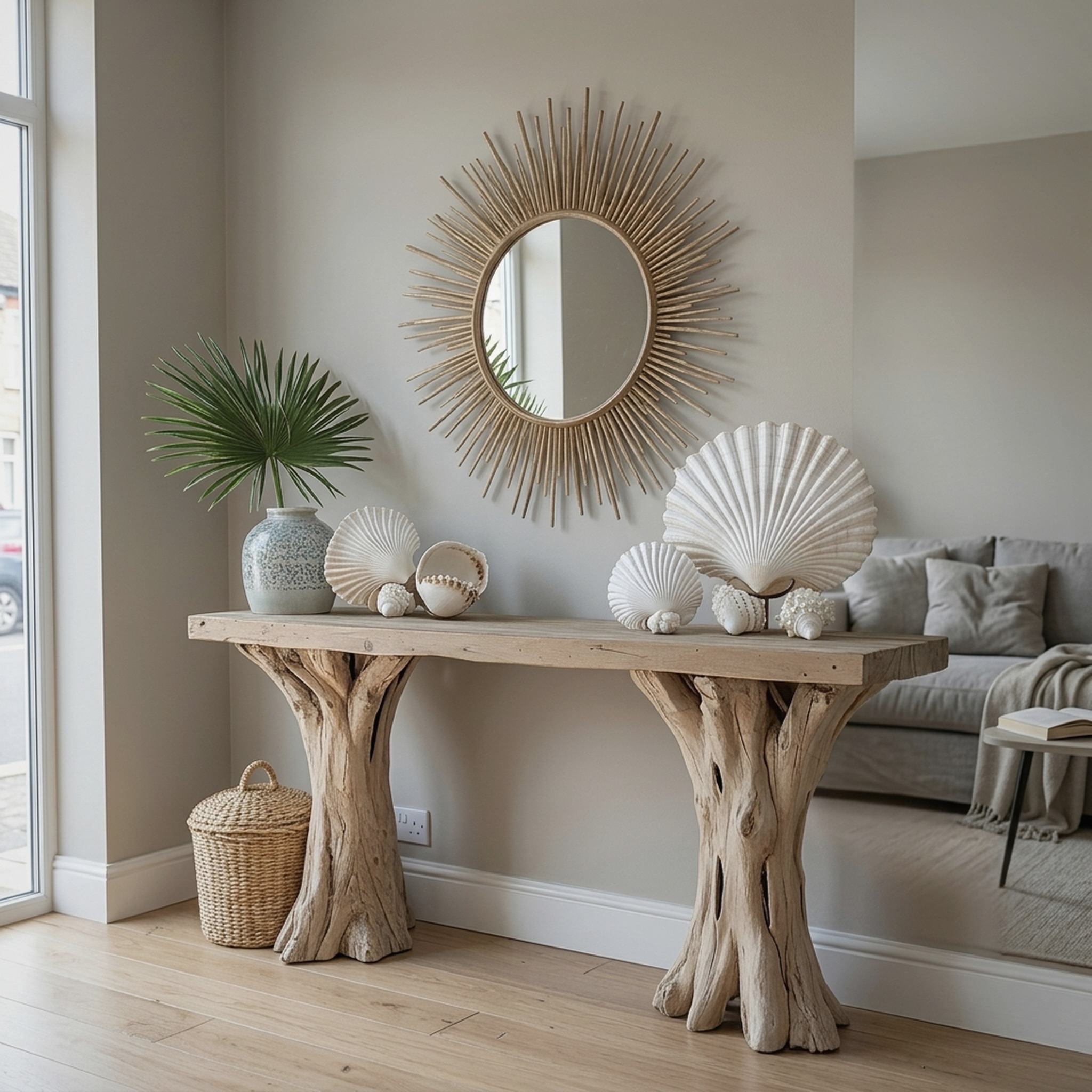 Custom Driftwood Console Table Handmade Rustic Table Nature Gitf
