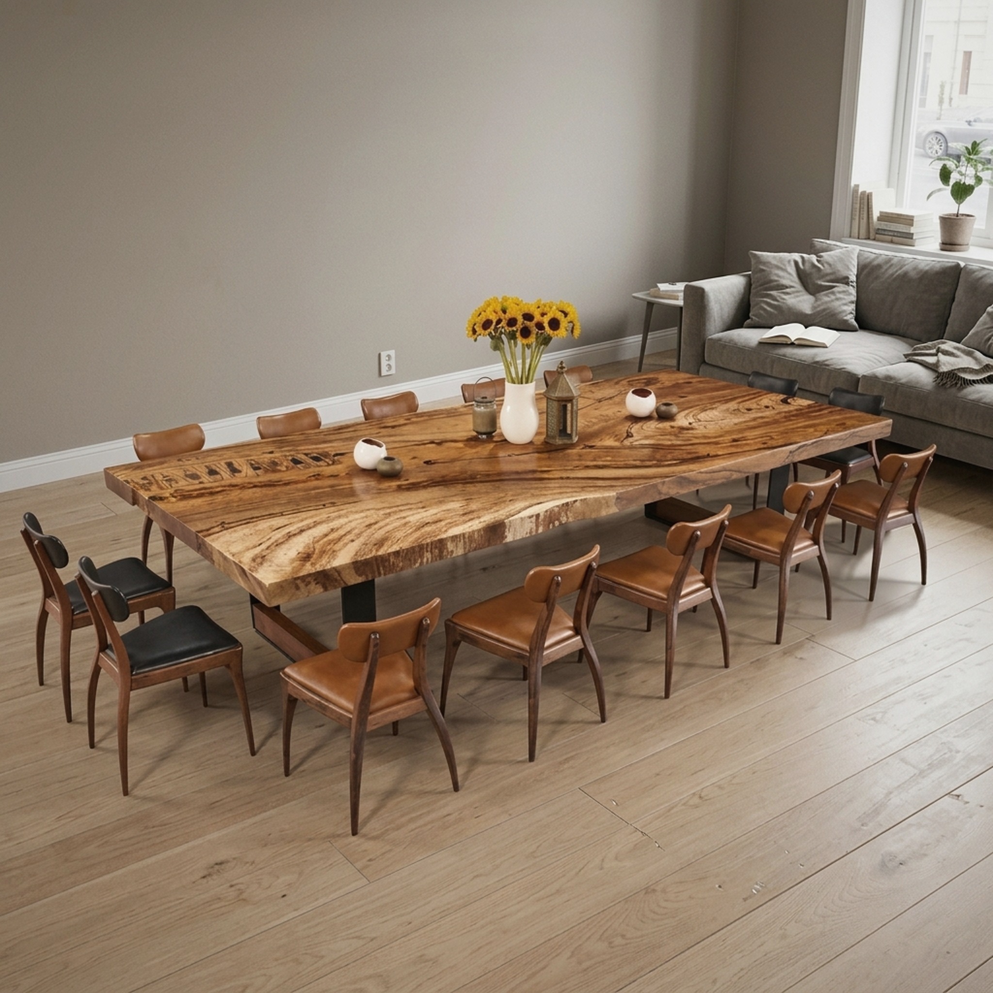 Custom Farmhouse Table Walnut Dining Table Decor Kitchen Gift
