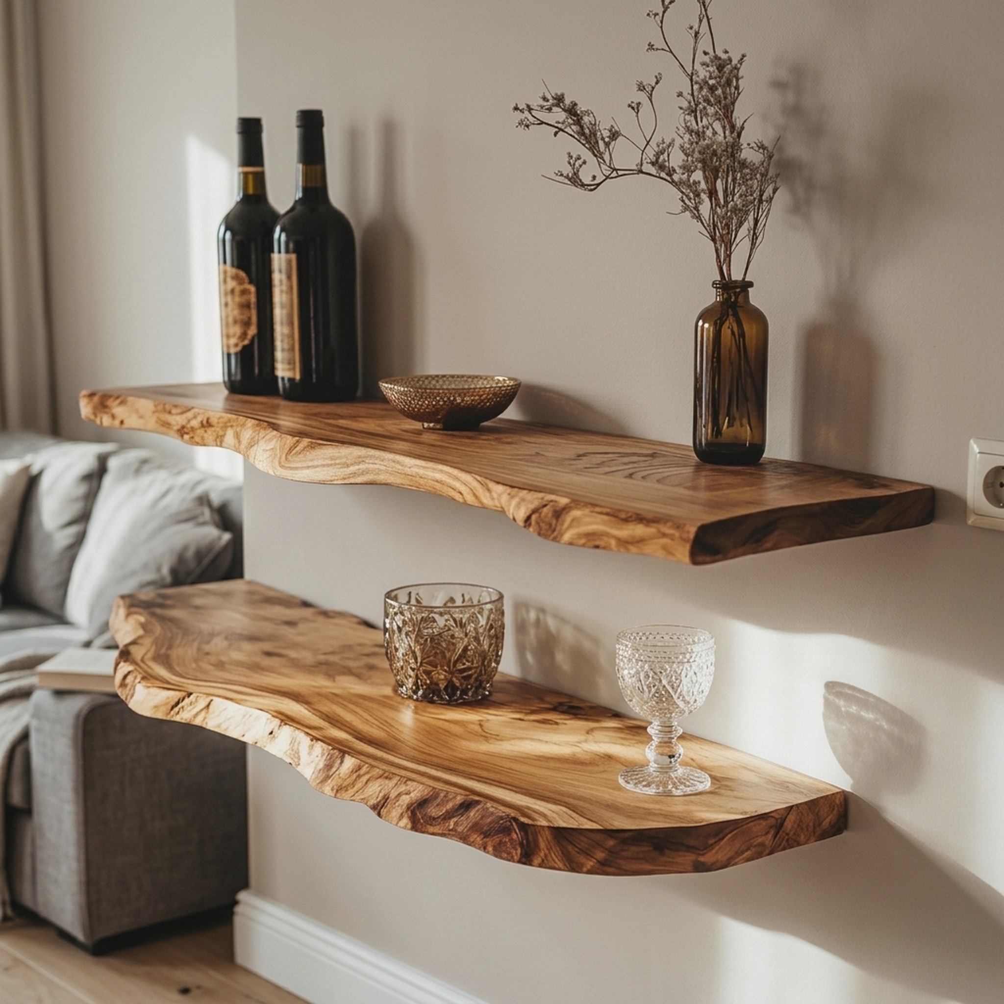 Custom Floating Shelves Solid Wood Decor Home Gift