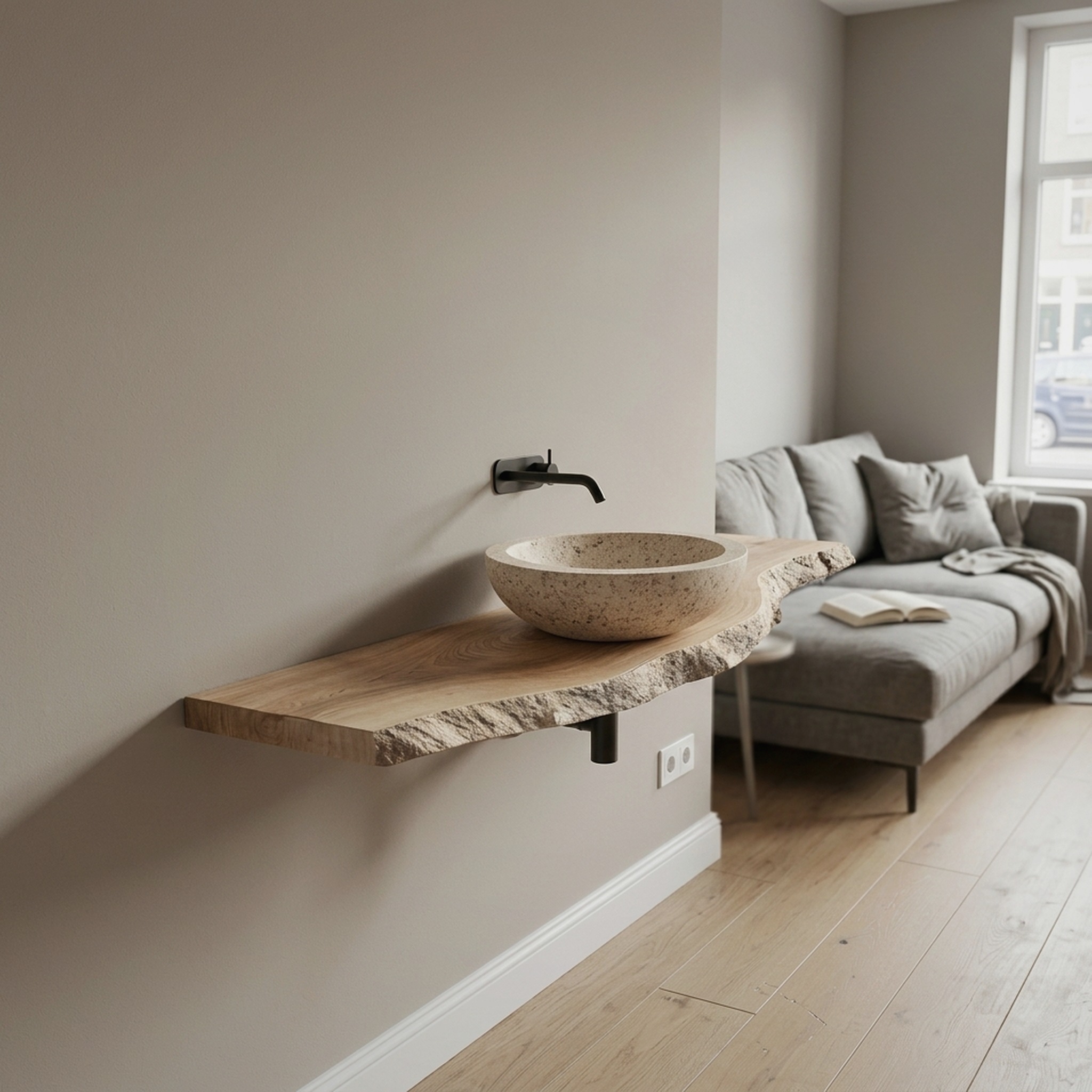 Custom Live Edge Vanity Shelf Custom Floating Shelf Bathroom