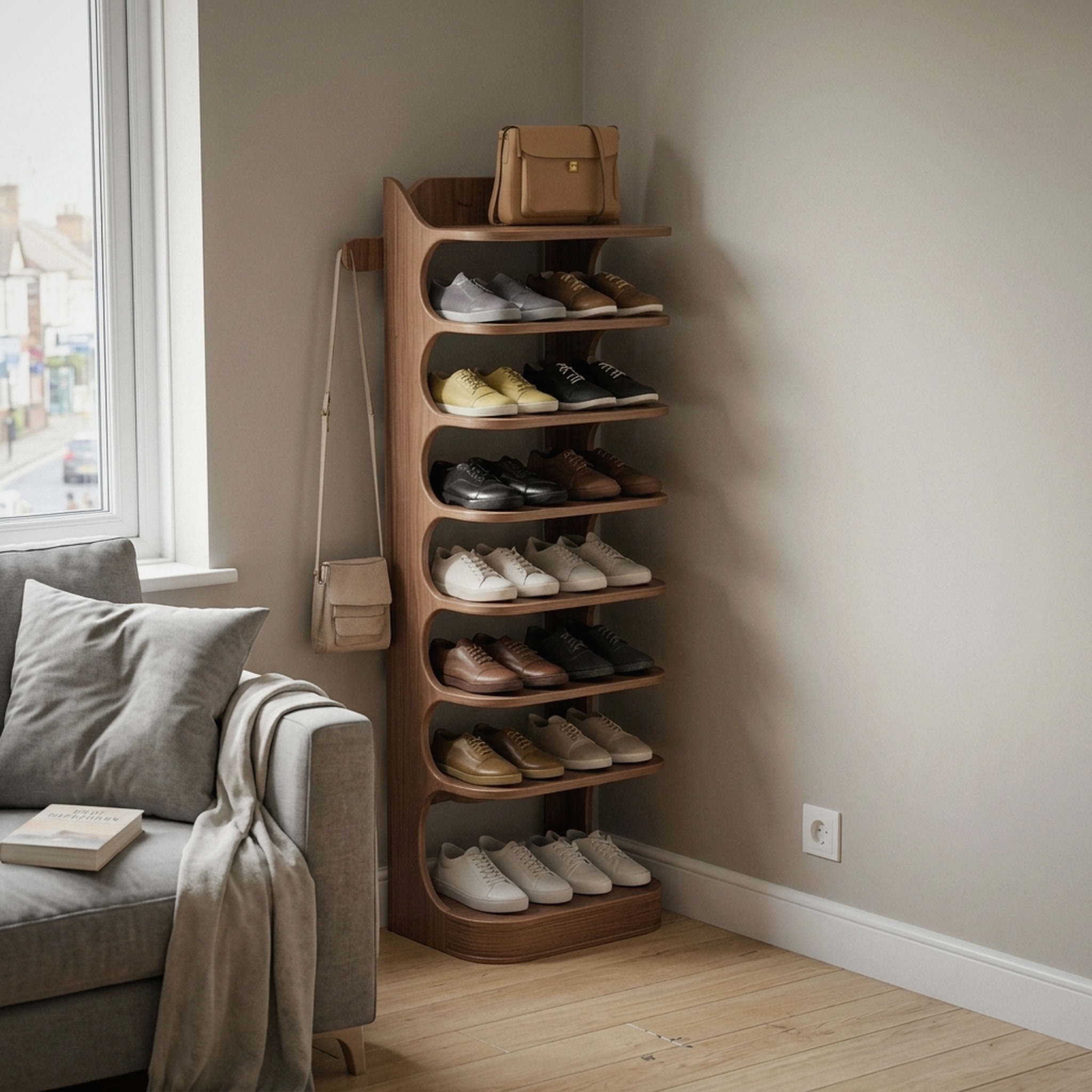 Custom Shoe Rack Solid Wood Decor Home Gitf