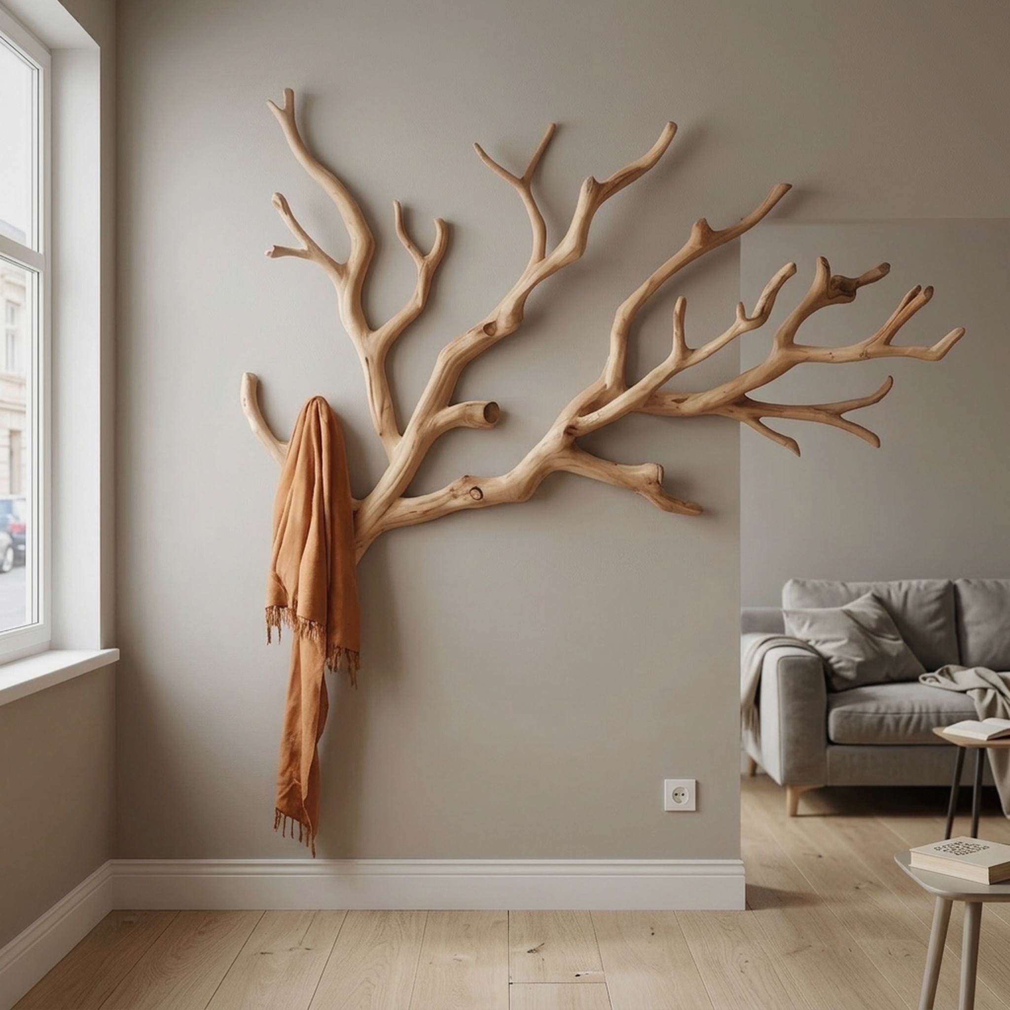 Custom Wood Coat Rack Driftwood Hanging Clothes
